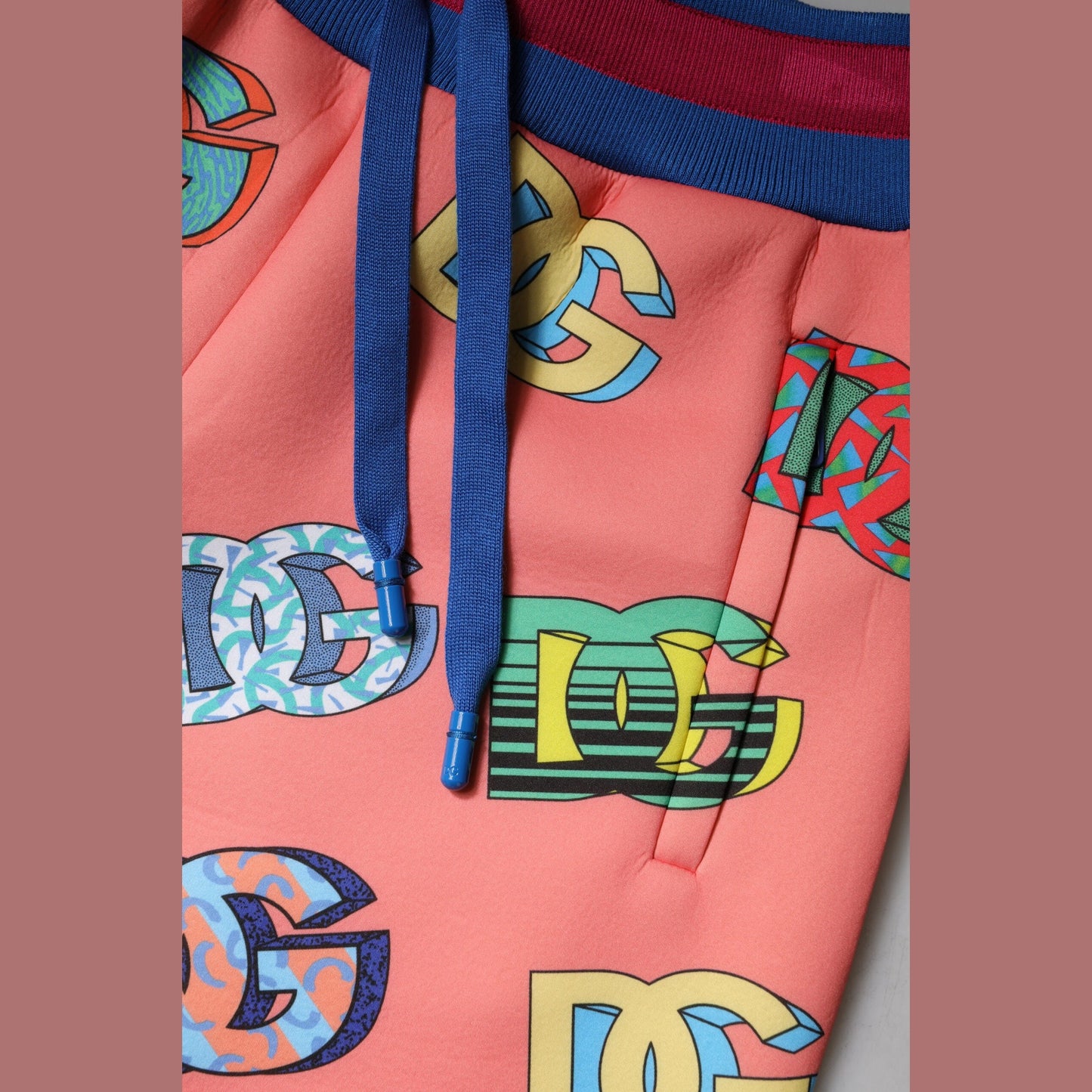 Dolce & Gabbana Pink Logo Monogram Jogger Sweatpants Pants Dolce & Gabbana