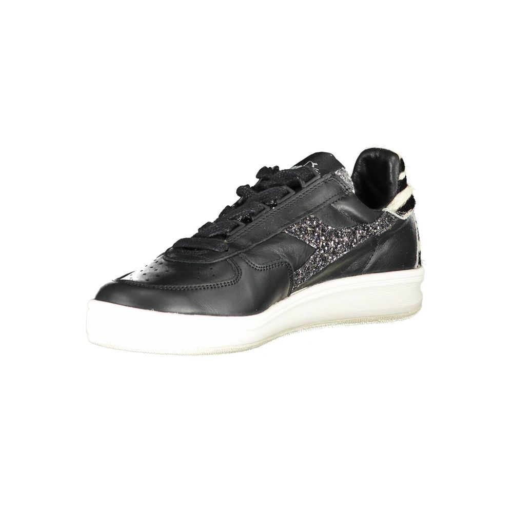 Diadora Black Leather Womens Sneaker Diadora