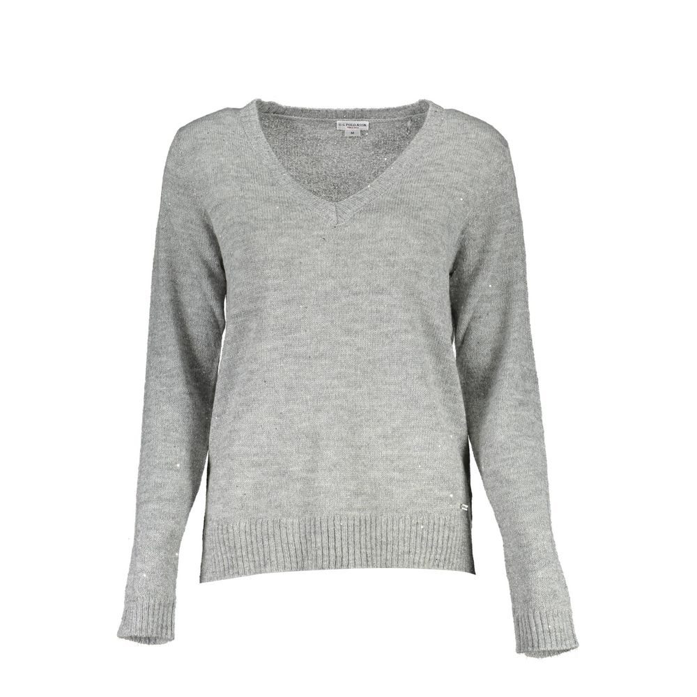 U.S. POLO ASSN. Silver Wool Women Sweater U.S. POLO ASSN.