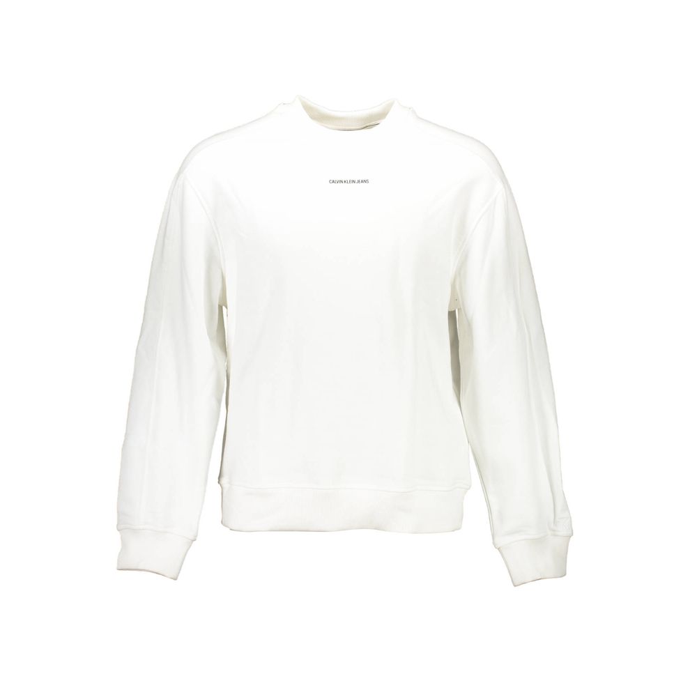 Calvin Klein White Cotton Unisex Sweatshirt Calvin Klein