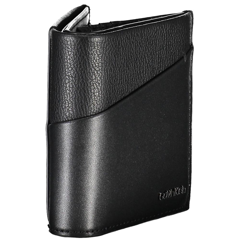 Calvin Klein Black Recycled Polyester Men Wallet Calvin Klein
