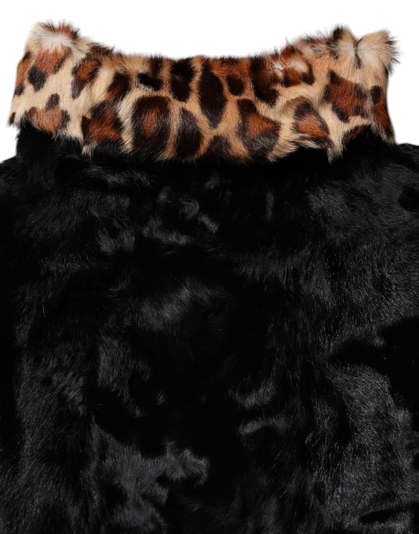 Dolce & Gabbana Black Lamb Fur Short Women Coat Jacket Dolce & Gabbana