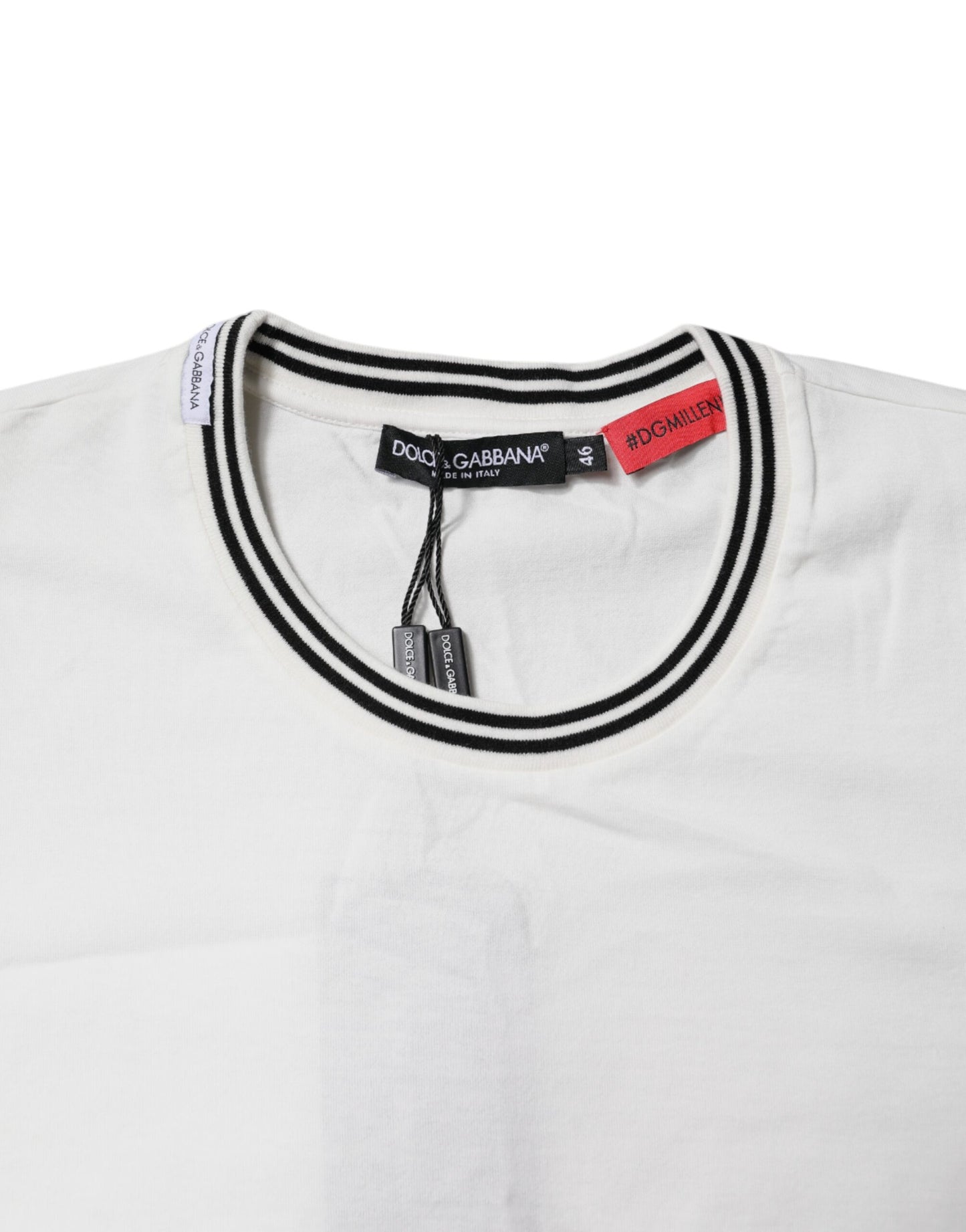 Dolce & Gabbana White #DGMillennials Cotton Crewneck T-shirt Dolce & Gabbana