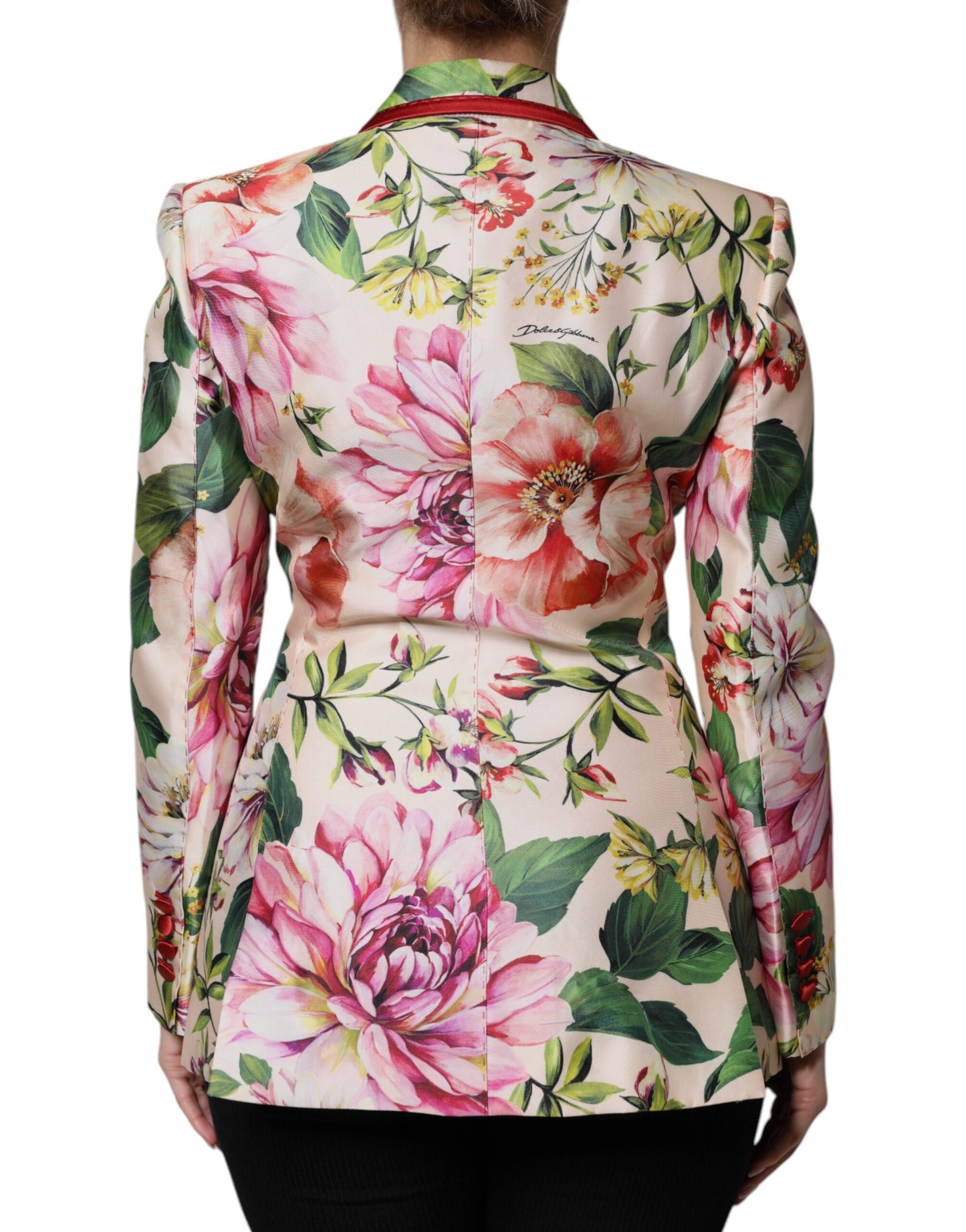 Dolce & Gabbana Multicolor Floral Double Breasted Jacket Dolce & Gabbana