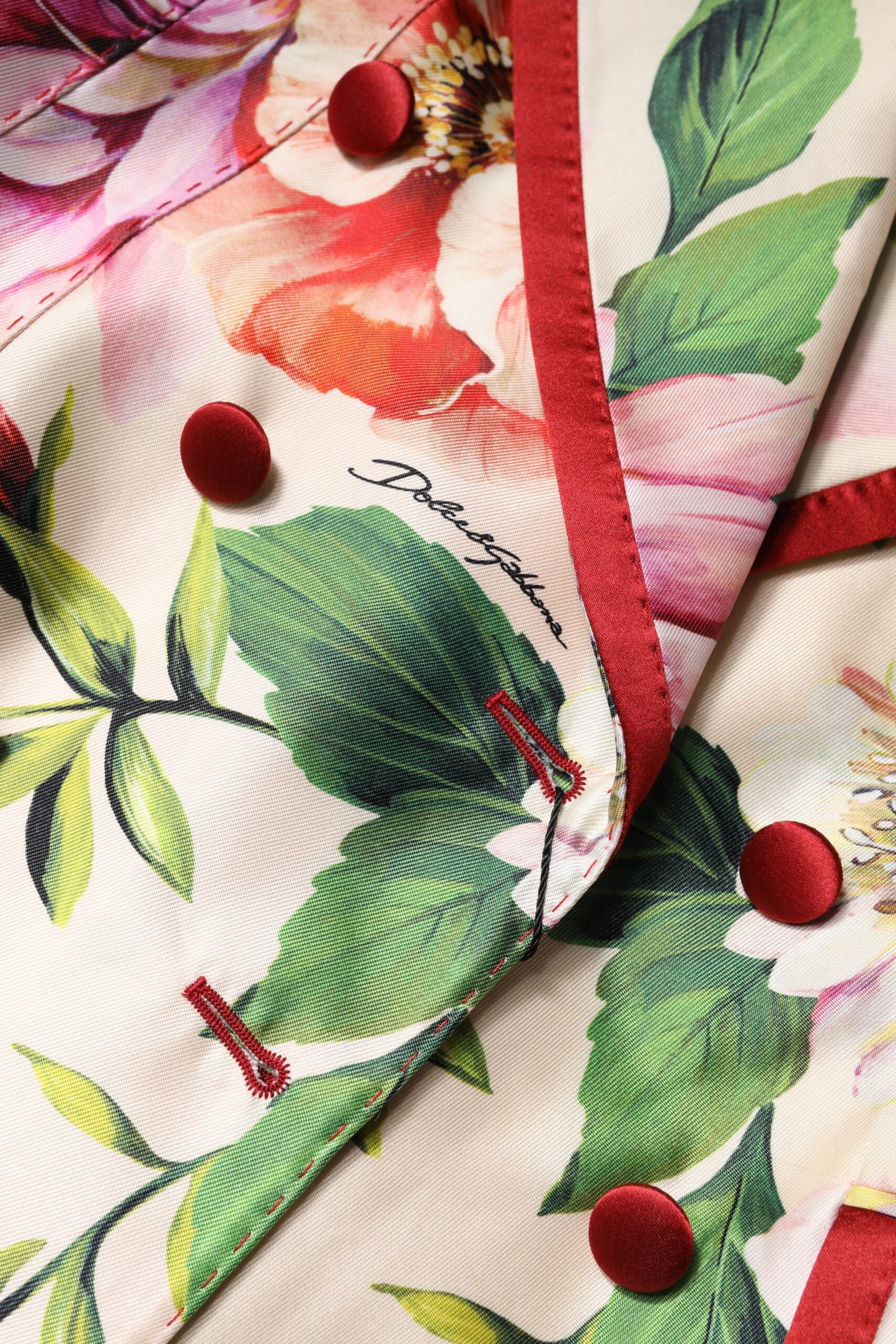 Dolce & Gabbana Multicolor Floral Double Breasted Jacket Dolce & Gabbana