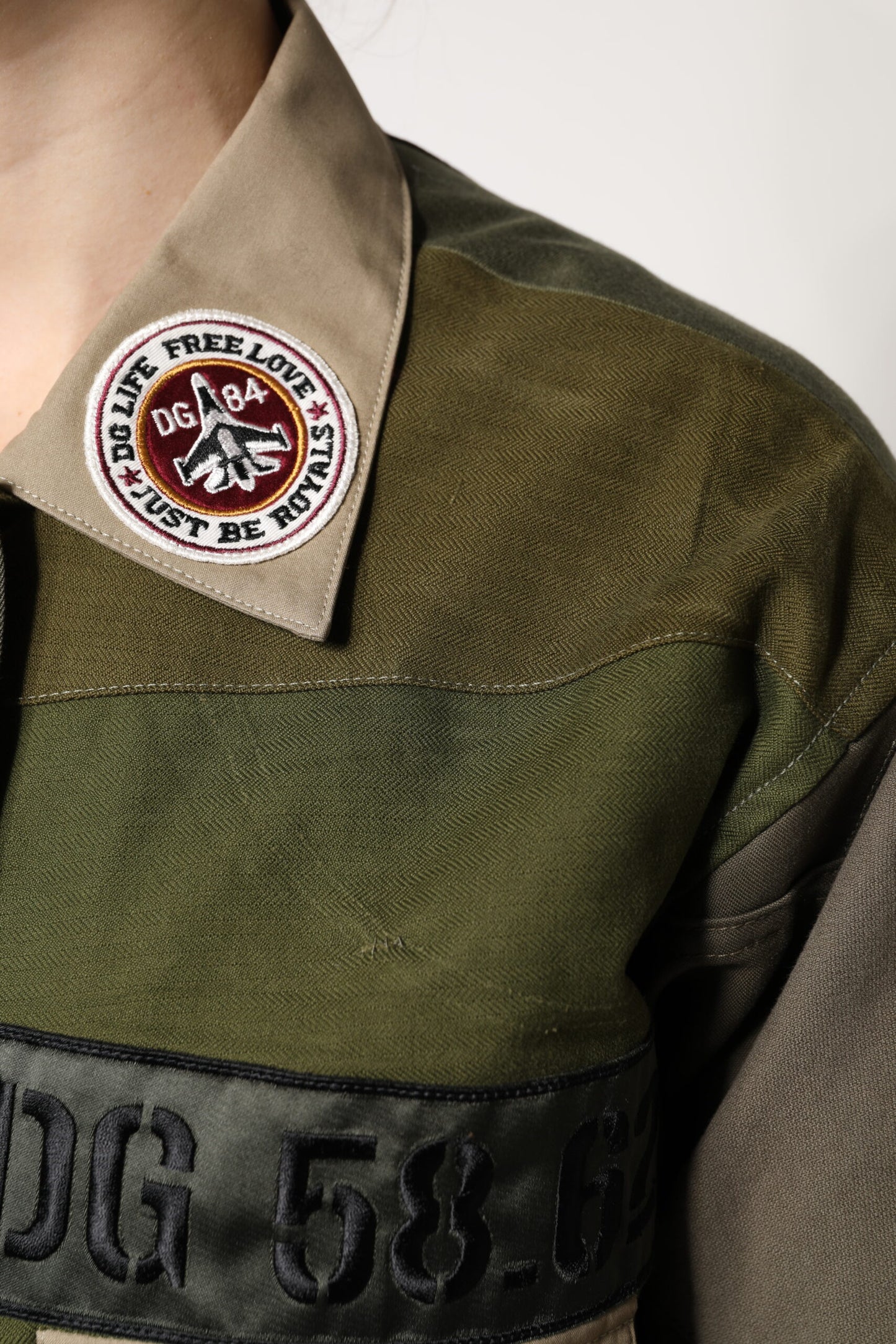 Dolce & Gabbana Military Green Cotton Button Down Jacket Dolce & Gabbana
