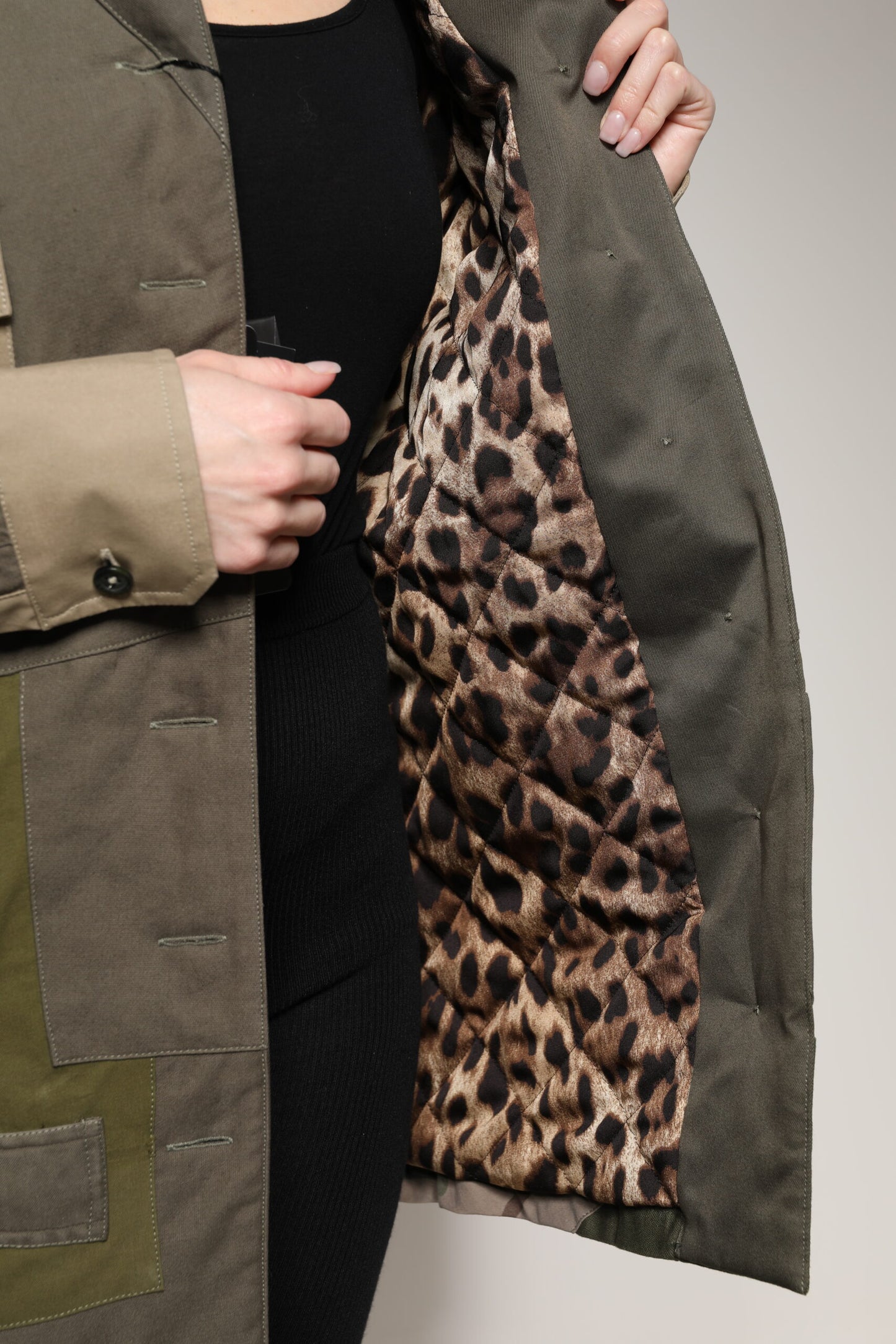 Dolce & Gabbana Military Green Cotton Button Down Jacket Dolce & Gabbana