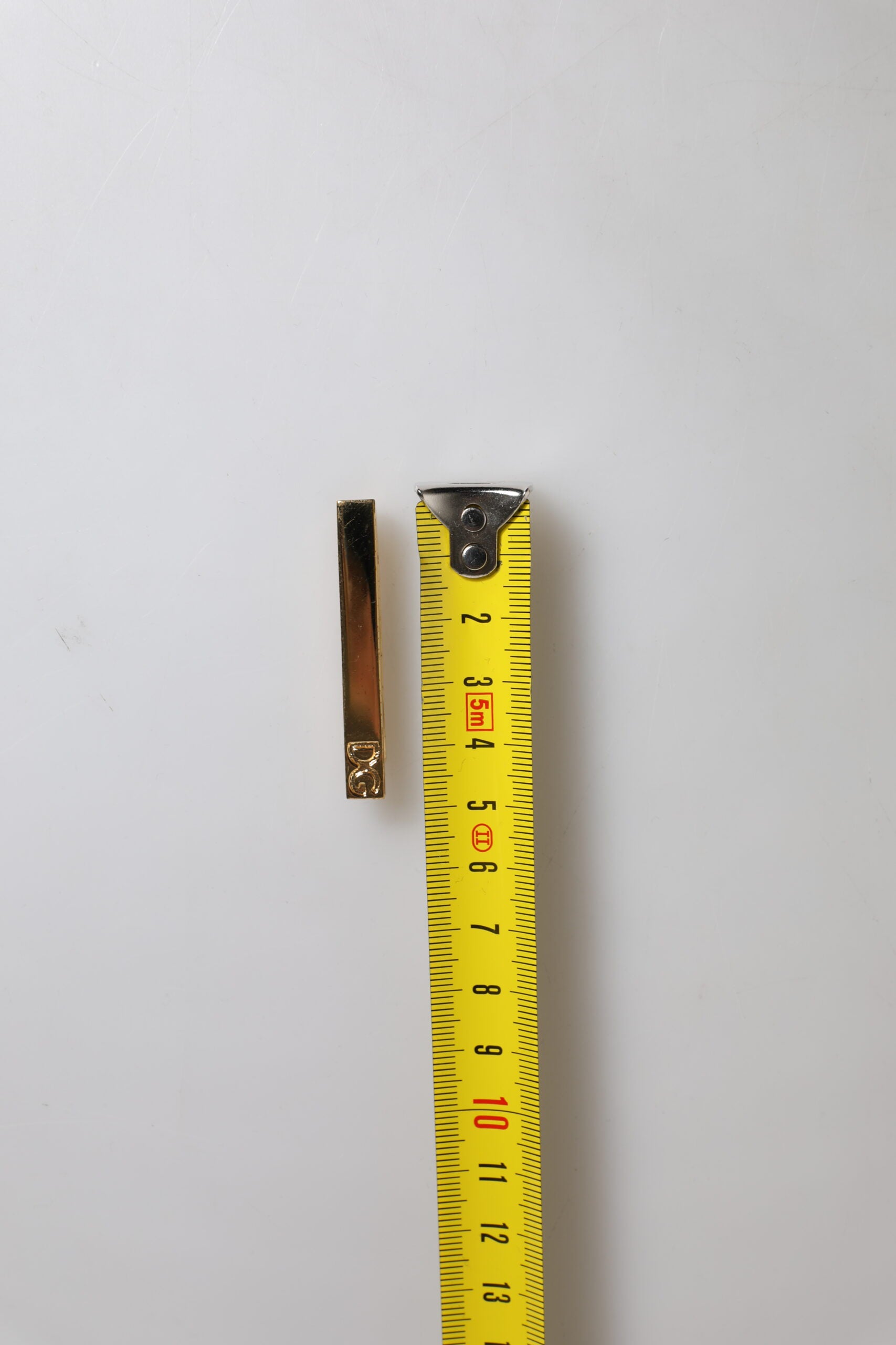 Dolce & Gabbana Gold Tone Brass Crystal Branded Accessory Tie Clip Bar Dolce & Gabbana