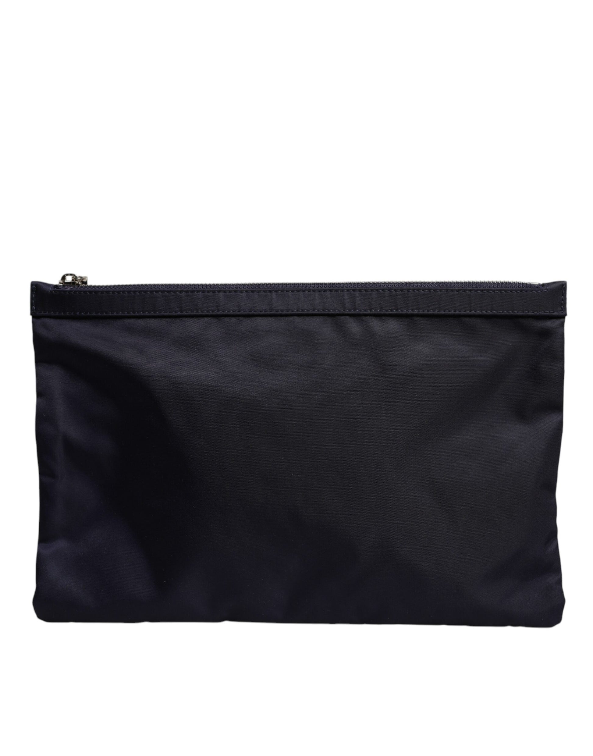 Dolce & Gabbana Blue DG Logo Patch Embellished Pouch Clutch Bag Dolce & Gabbana