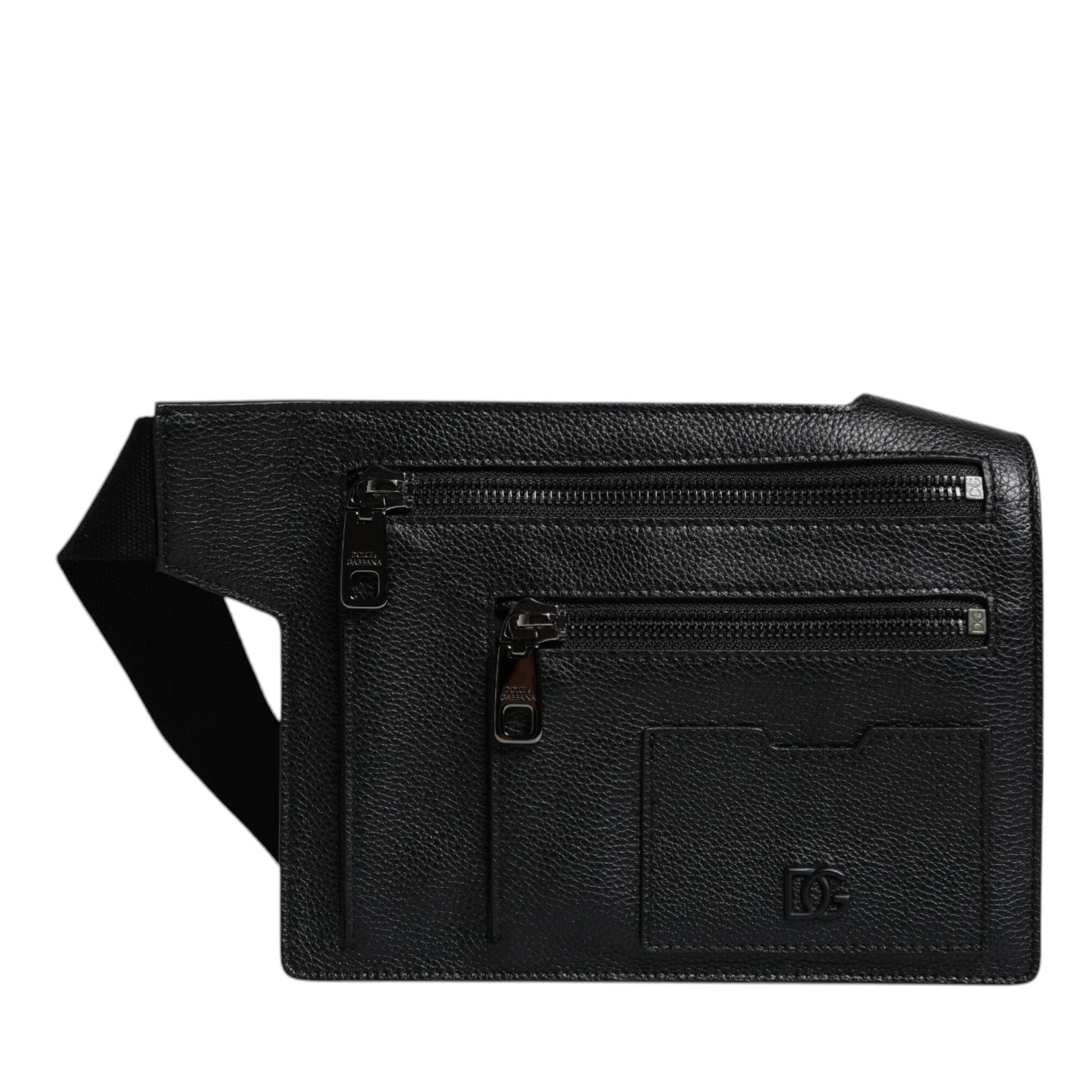 Dolce & Gabbana Black Calfskin Leather Messenger Crossbody Bag Dolce & Gabbana