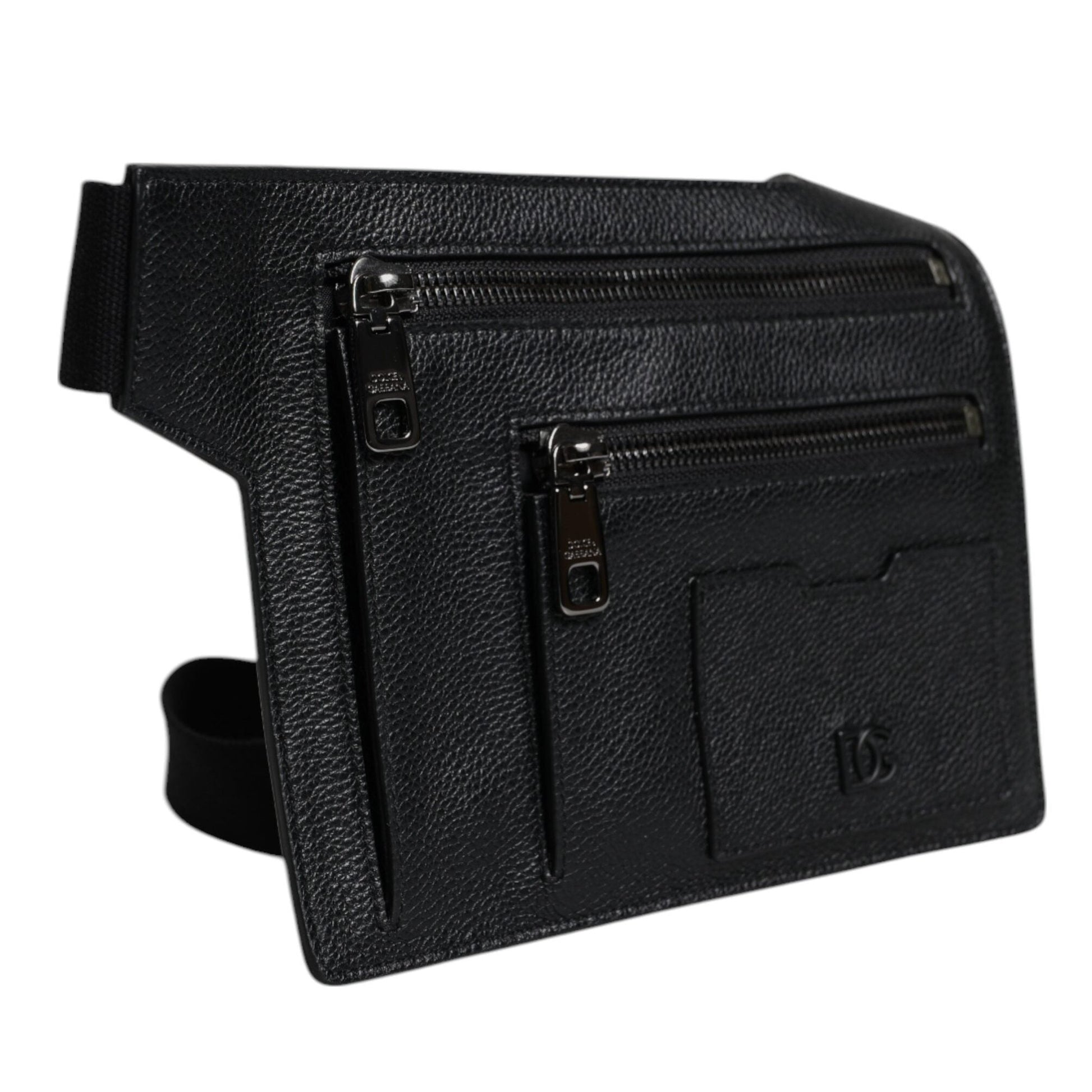 Dolce & Gabbana Black Calfskin Leather Messenger Crossbody Bag Dolce & Gabbana