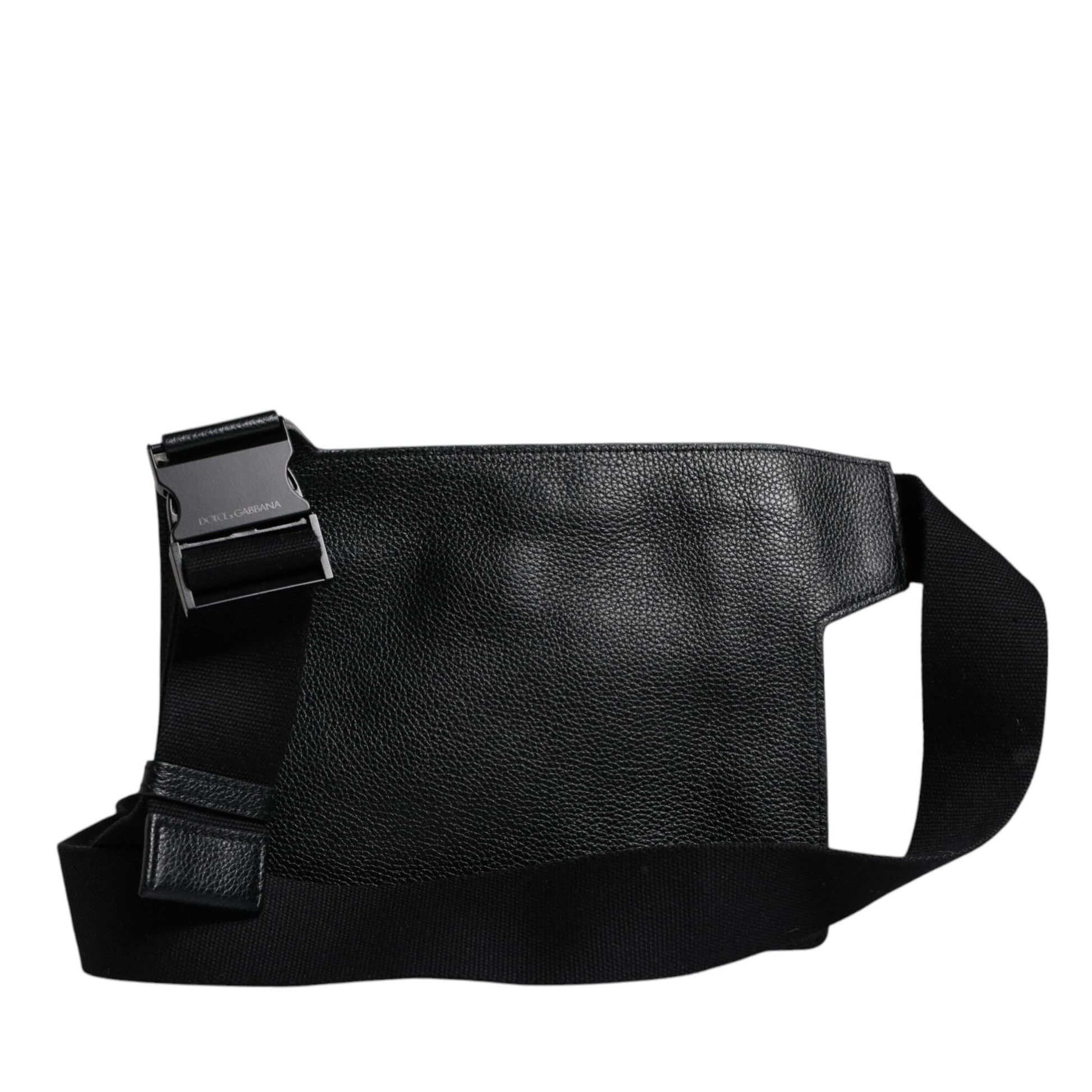 Dolce & Gabbana Black Calfskin Leather Messenger Crossbody Bag Dolce & Gabbana