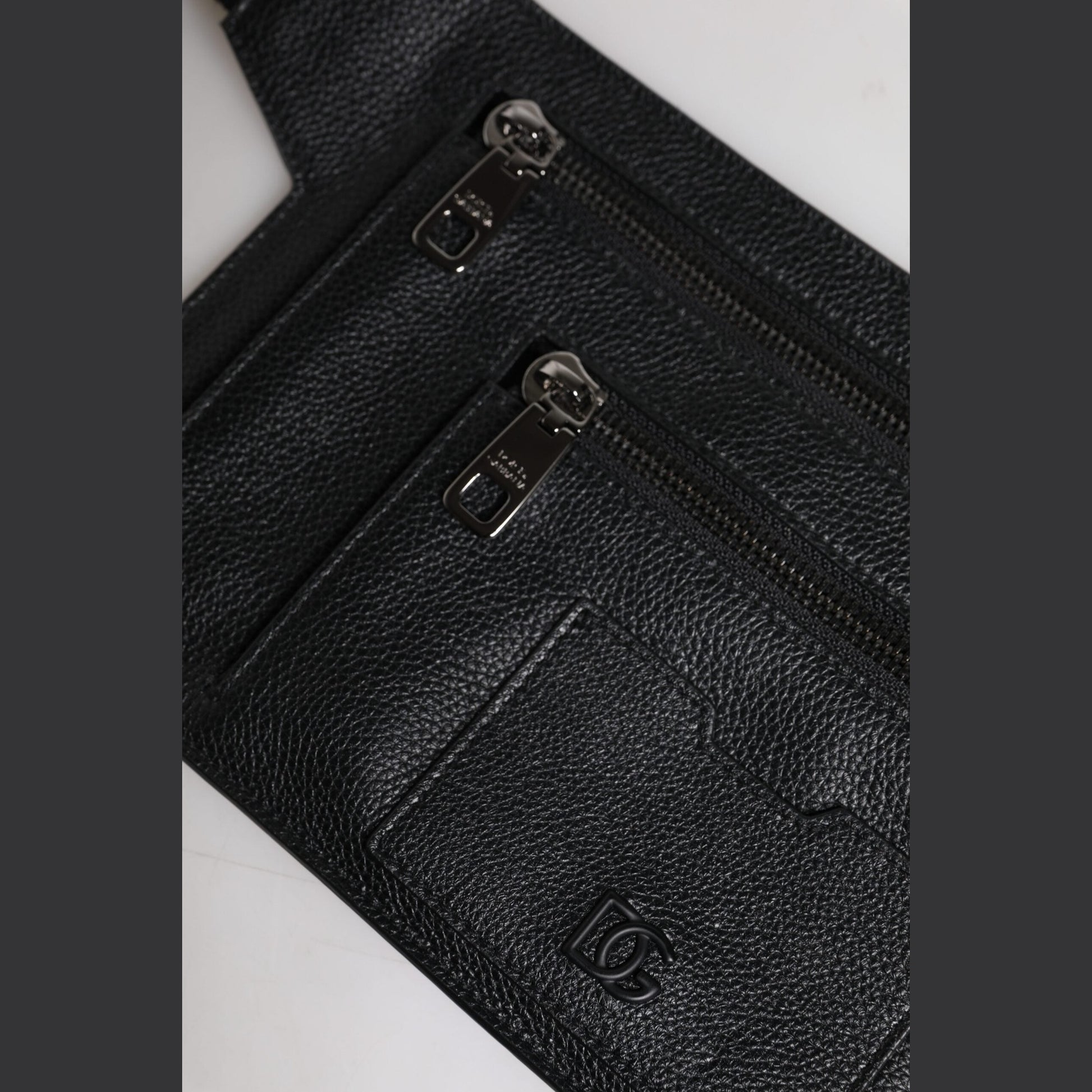 Dolce & Gabbana Black Calfskin Leather Messenger Crossbody Bag Dolce & Gabbana