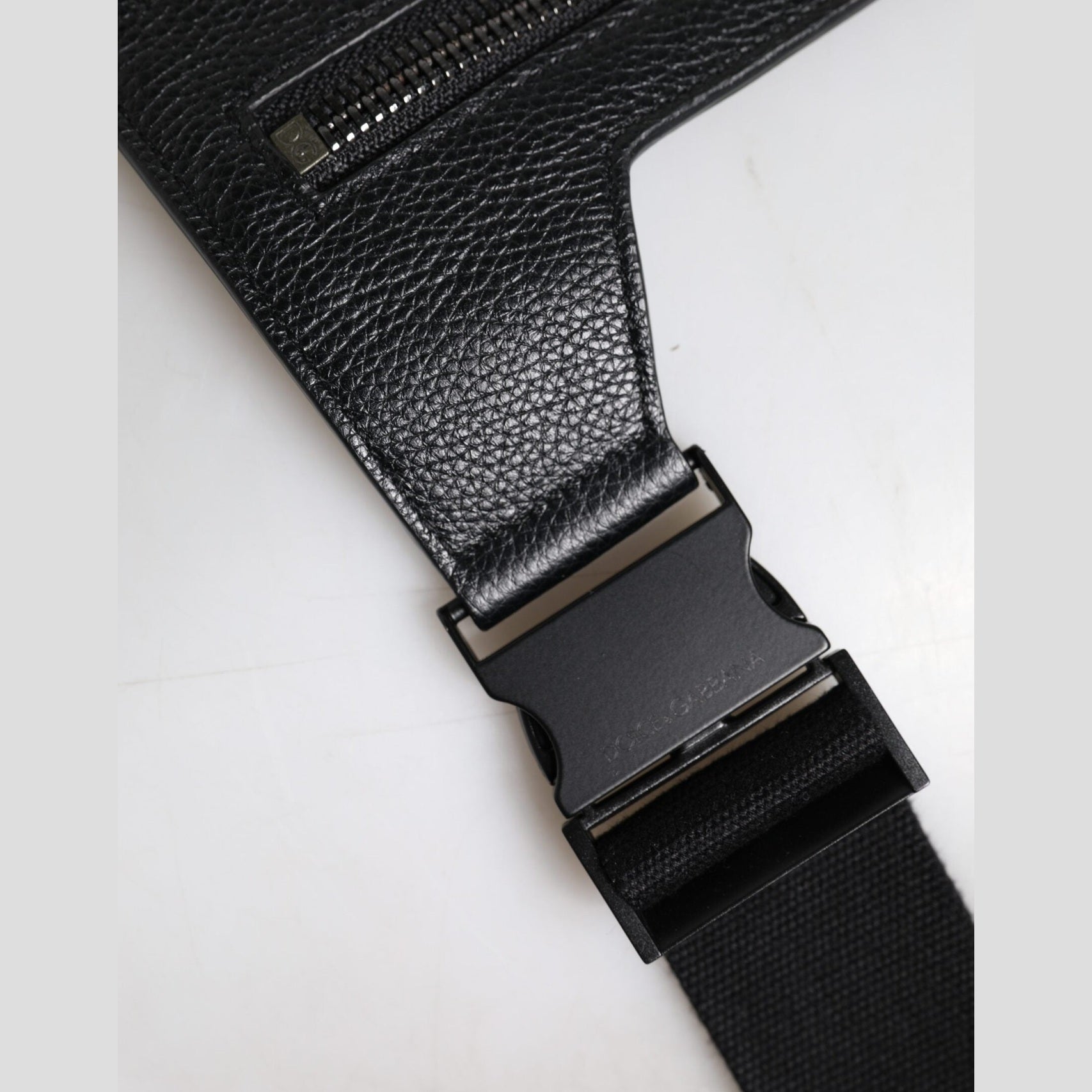 Dolce & Gabbana Black Calfskin Leather Messenger Crossbody Bag Dolce & Gabbana