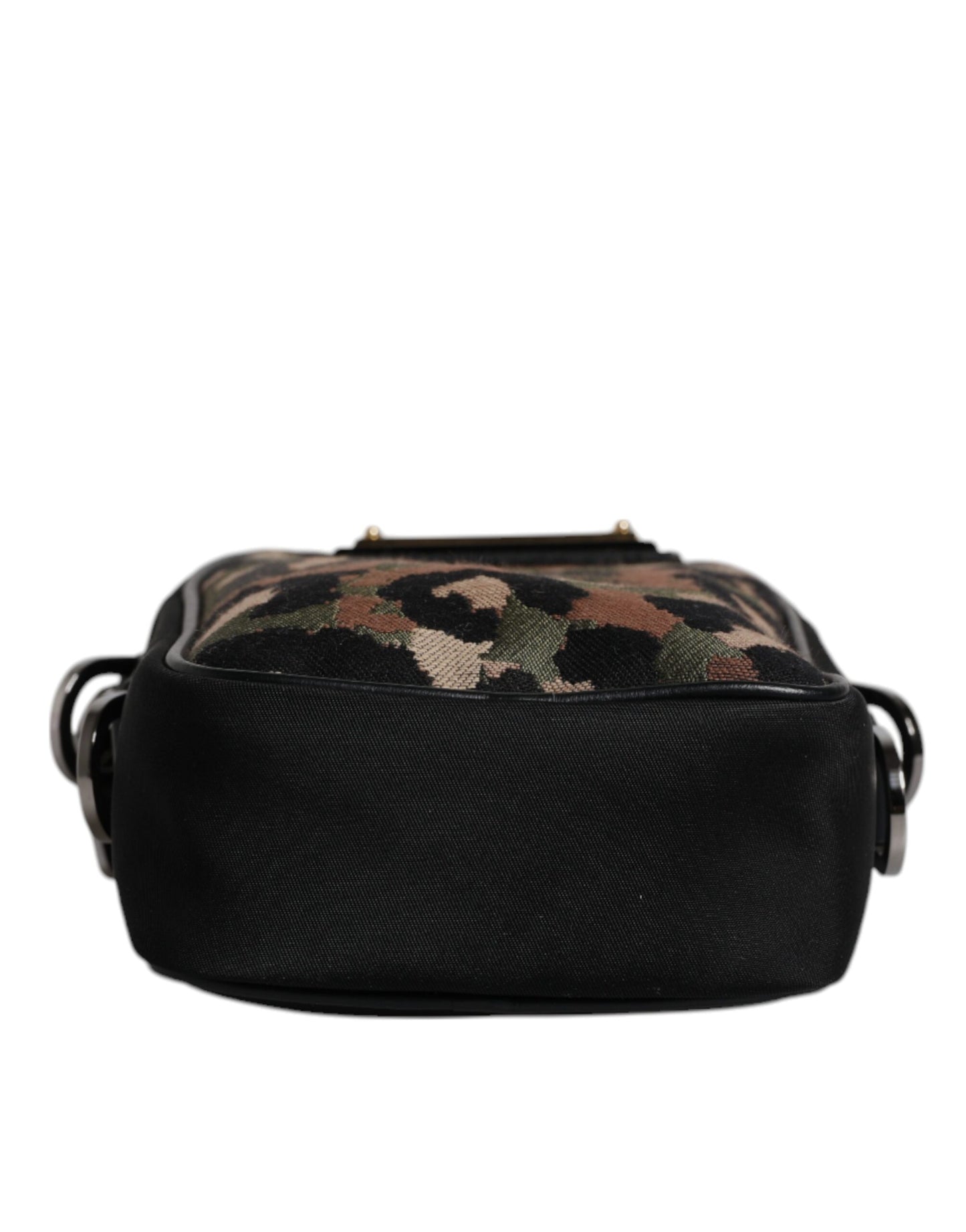 Dolce & Gabbana Multicolor Leopard Jacquard Logo Plaque Neck Strap Bag Dolce & Gabbana
