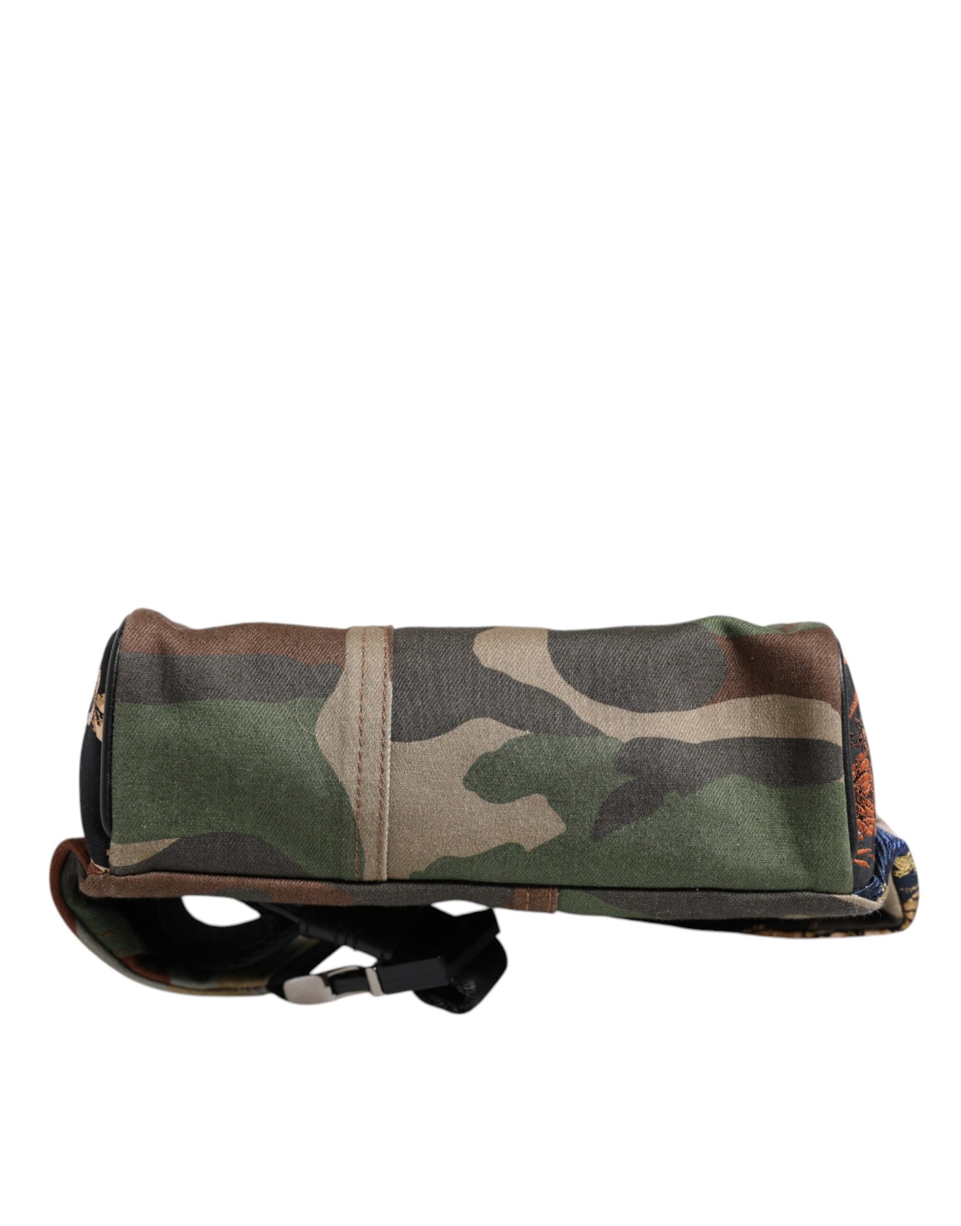 Dolce & Gabbana Multicolor Camouflage Patchwork Logo Waist Fanny Pack Bag Dolce & Gabbana