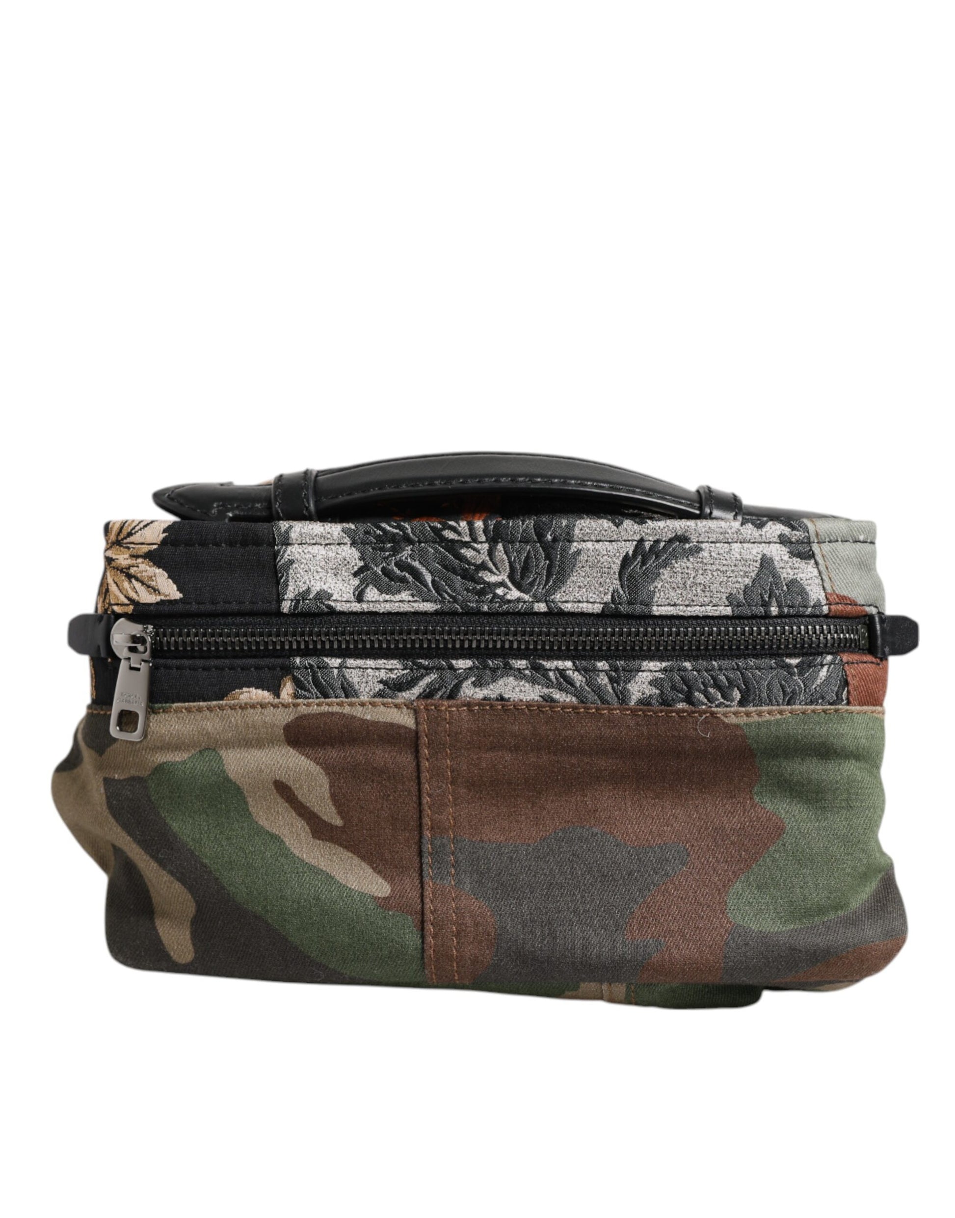 Dolce & Gabbana Multicolor Camouflage Patchwork Logo Waist Fanny Pack Bag Dolce & Gabbana