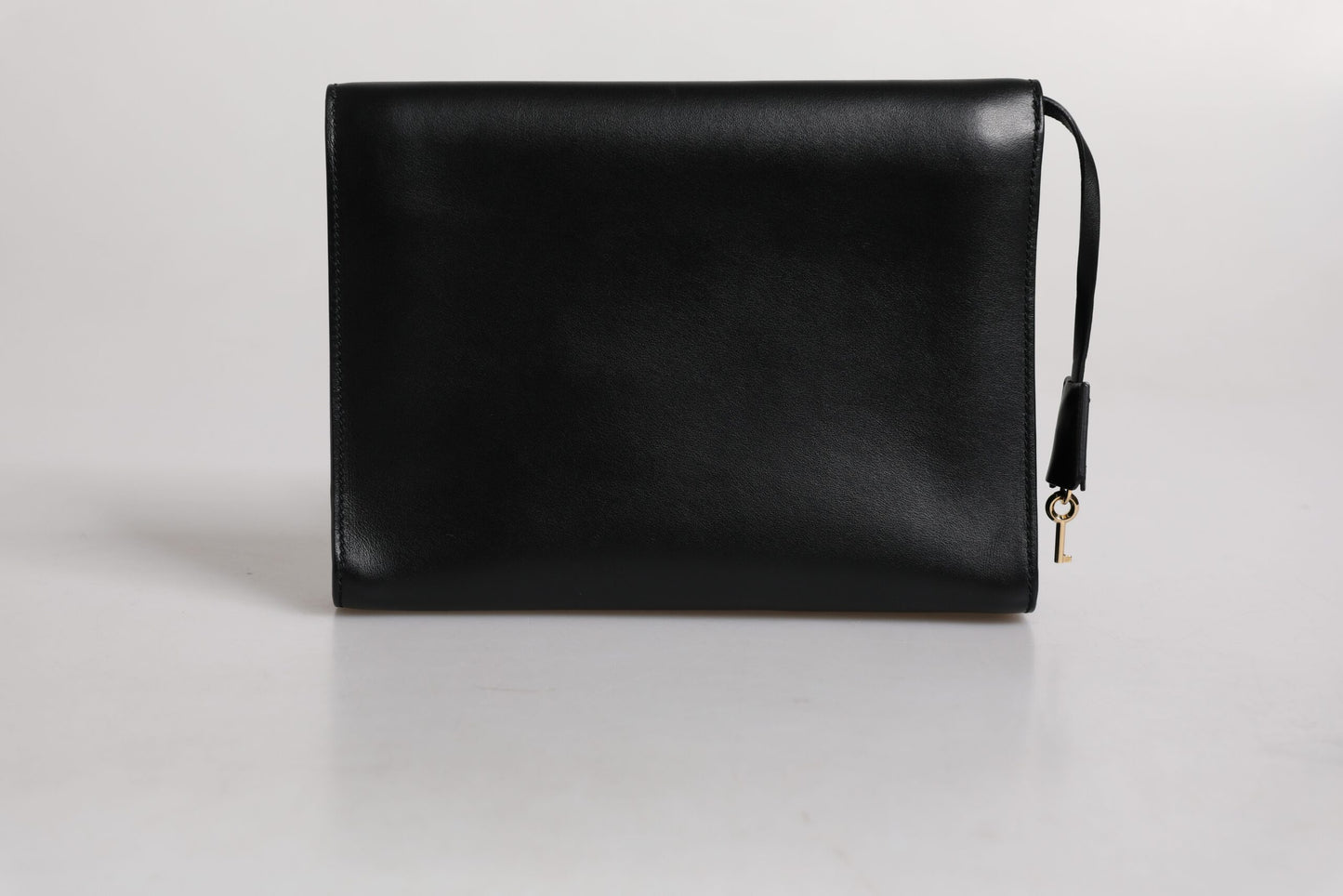 Dolce & Gabbana Black Leather Logo Plaque Document Briefcase Bag Dolce & Gabbana