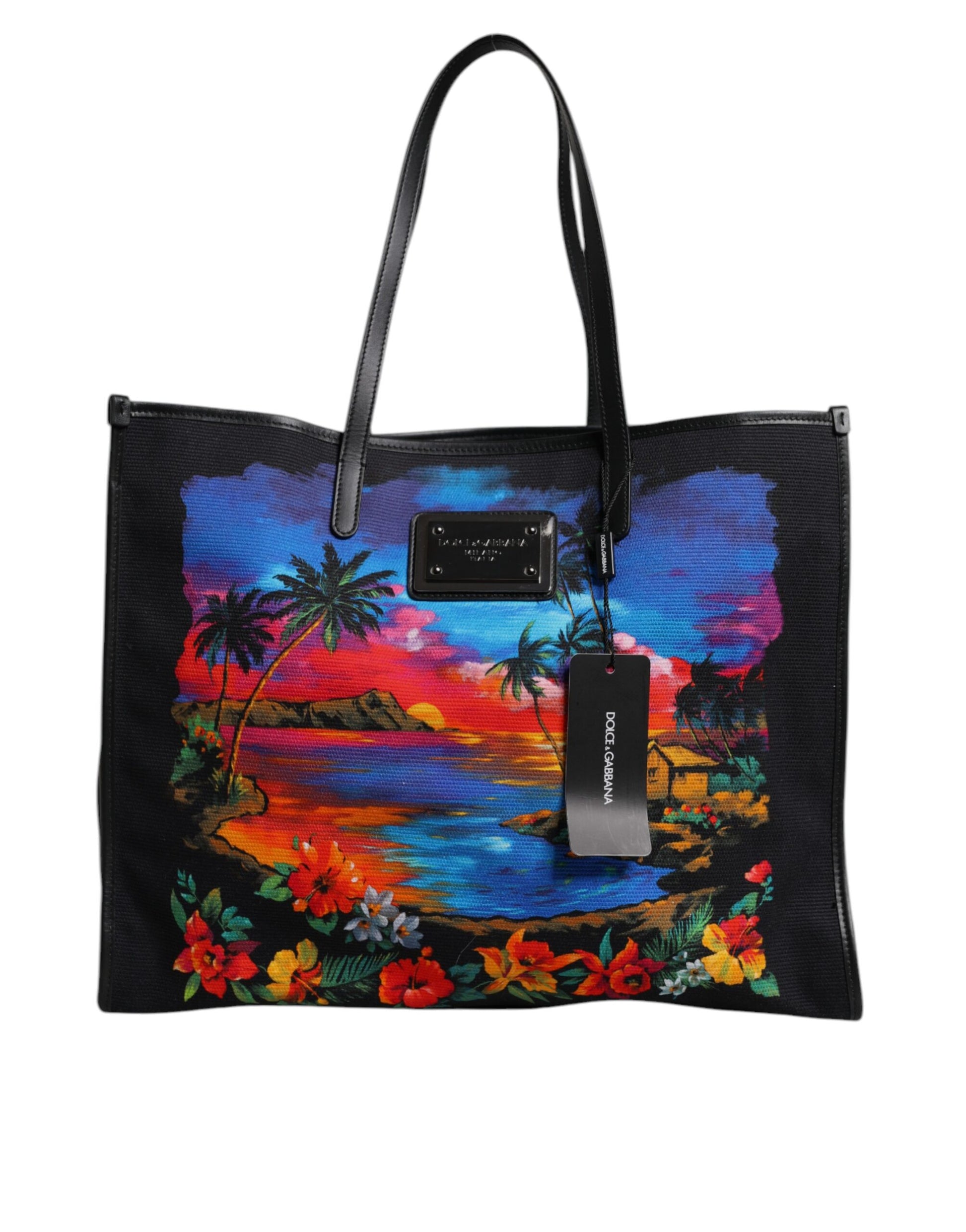 Dolce & Gabbana Multicolor Graphic Printed Top Handle Shopping Tote Bag Dolce & Gabbana