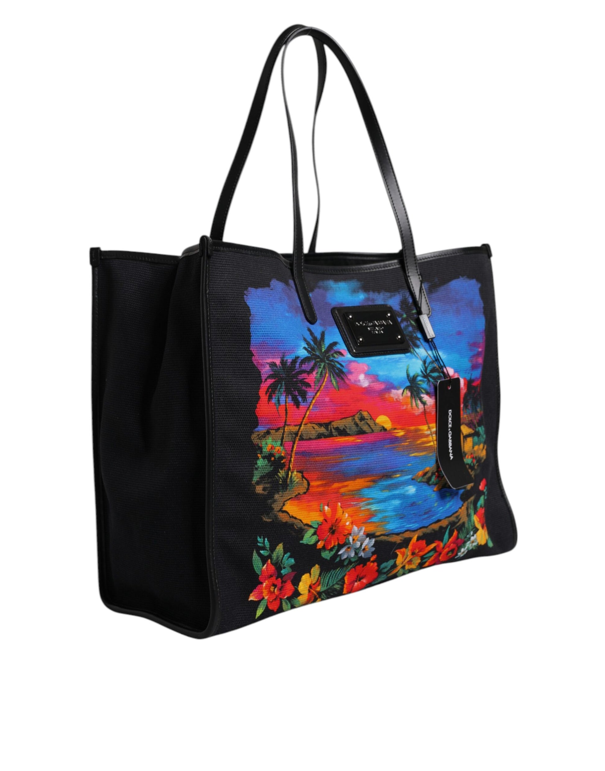 Dolce & Gabbana Multicolor Graphic Printed Top Handle Shopping Tote Bag Dolce & Gabbana