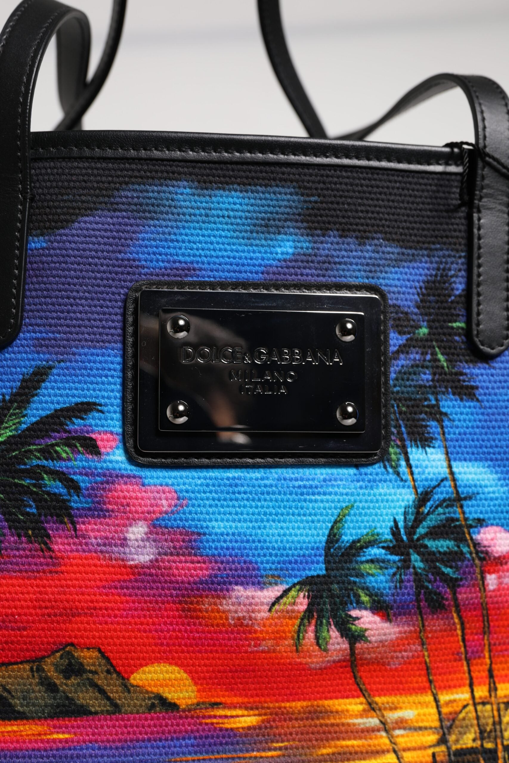 Dolce & Gabbana Multicolor Graphic Printed Top Handle Shopping Tote Bag Dolce & Gabbana