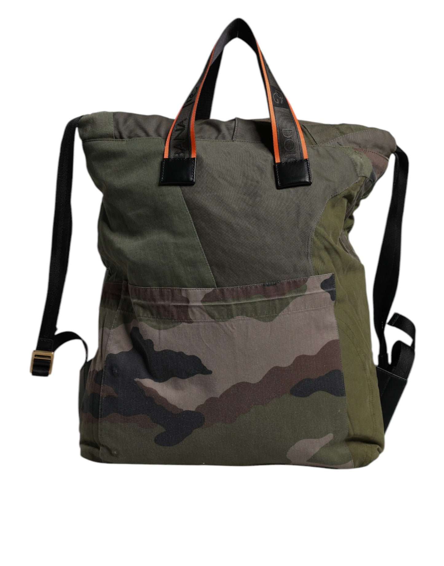 Dolce & Gabbana Military Green Patchwork Rucksack Backpack Bag Dolce & Gabbana