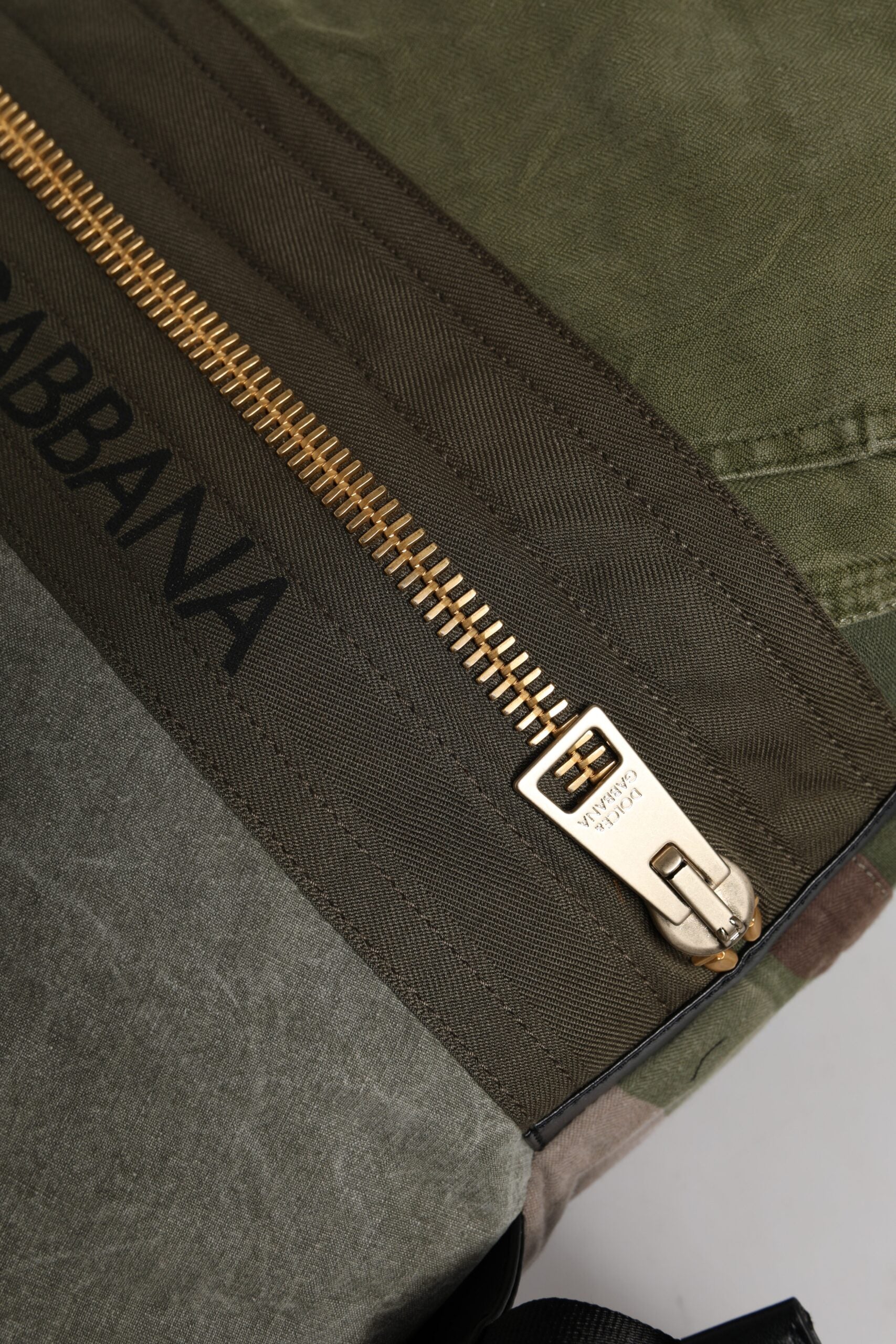 Dolce & Gabbana Military Green Patchwork Rucksack Backpack Bag Dolce & Gabbana