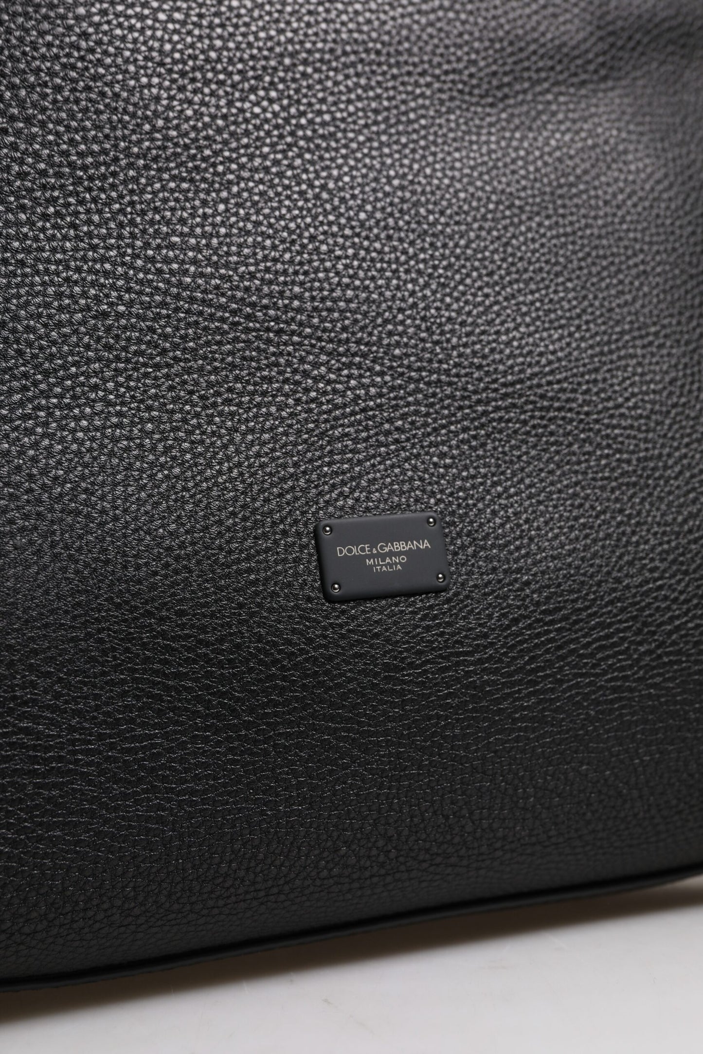 Dolce & Gabbana Black Calfskin Leather Hand Shoulder Duffle Bag Dolce & Gabbana