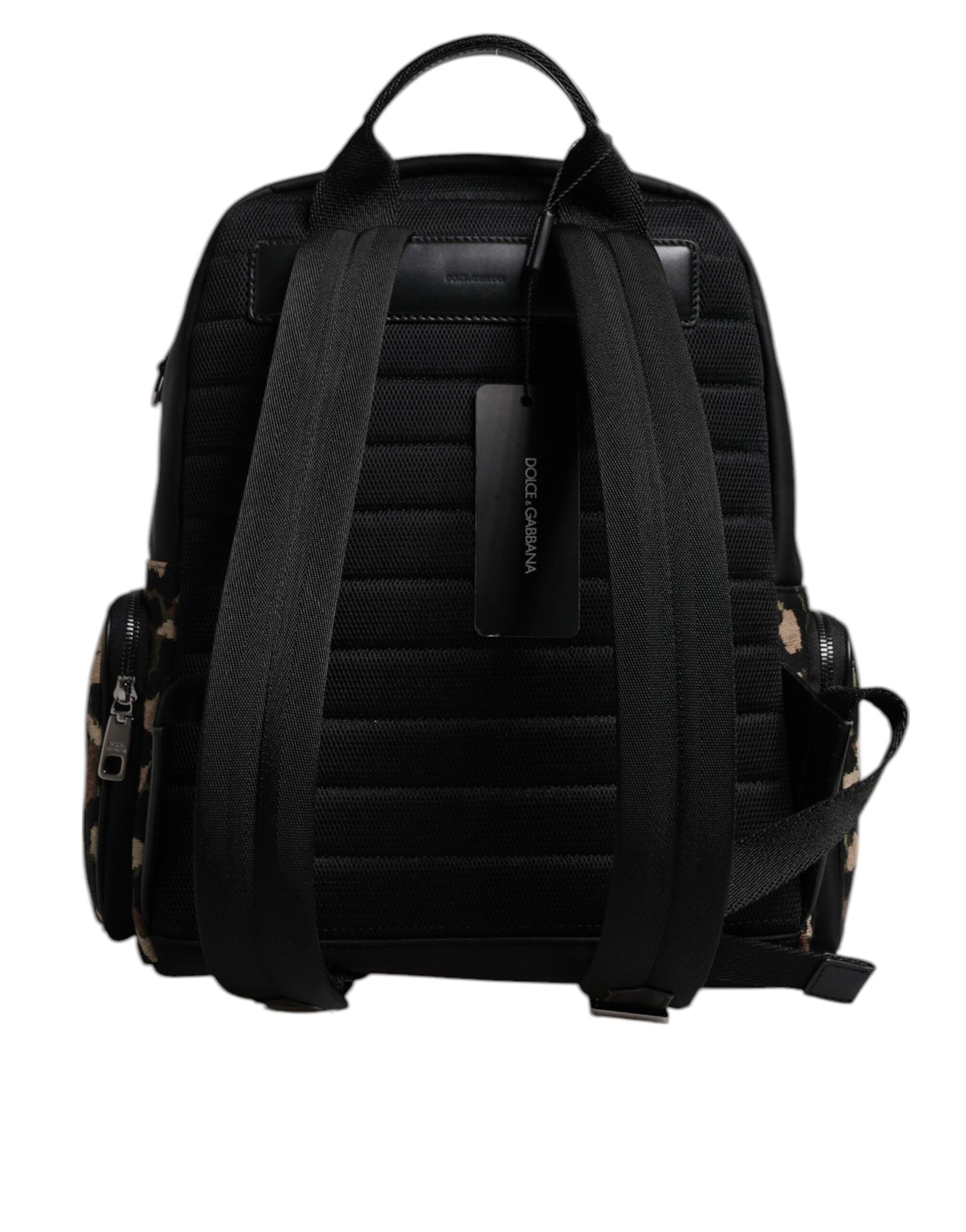 Dolce & Gabbana Multicolor Leopard Print DG Logo Plaque Men Backpack Bag Dolce & Gabbana