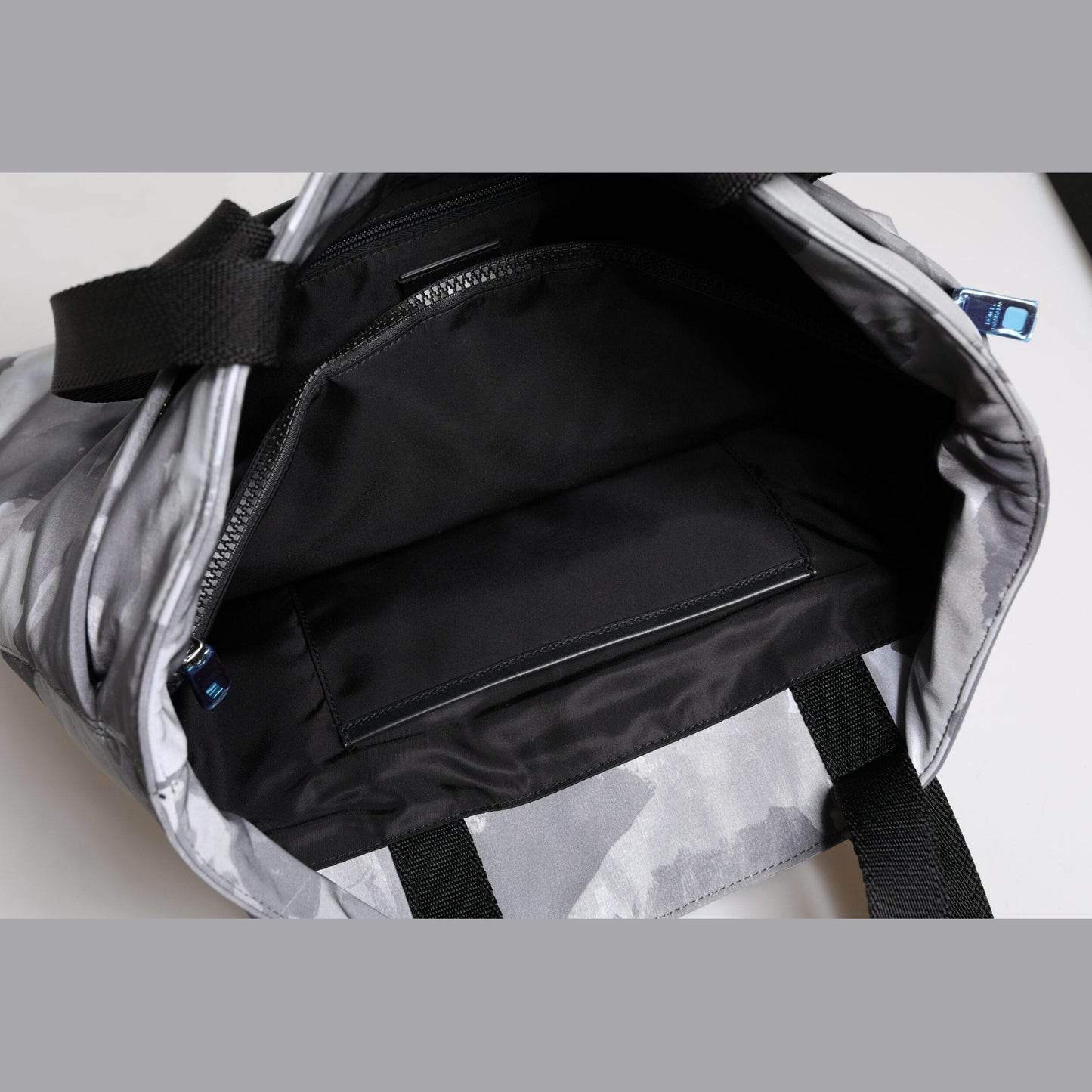 Dolce & Gabbana Gray Camo Cotton Multiple Compartments Tote Bag Dolce & Gabbana