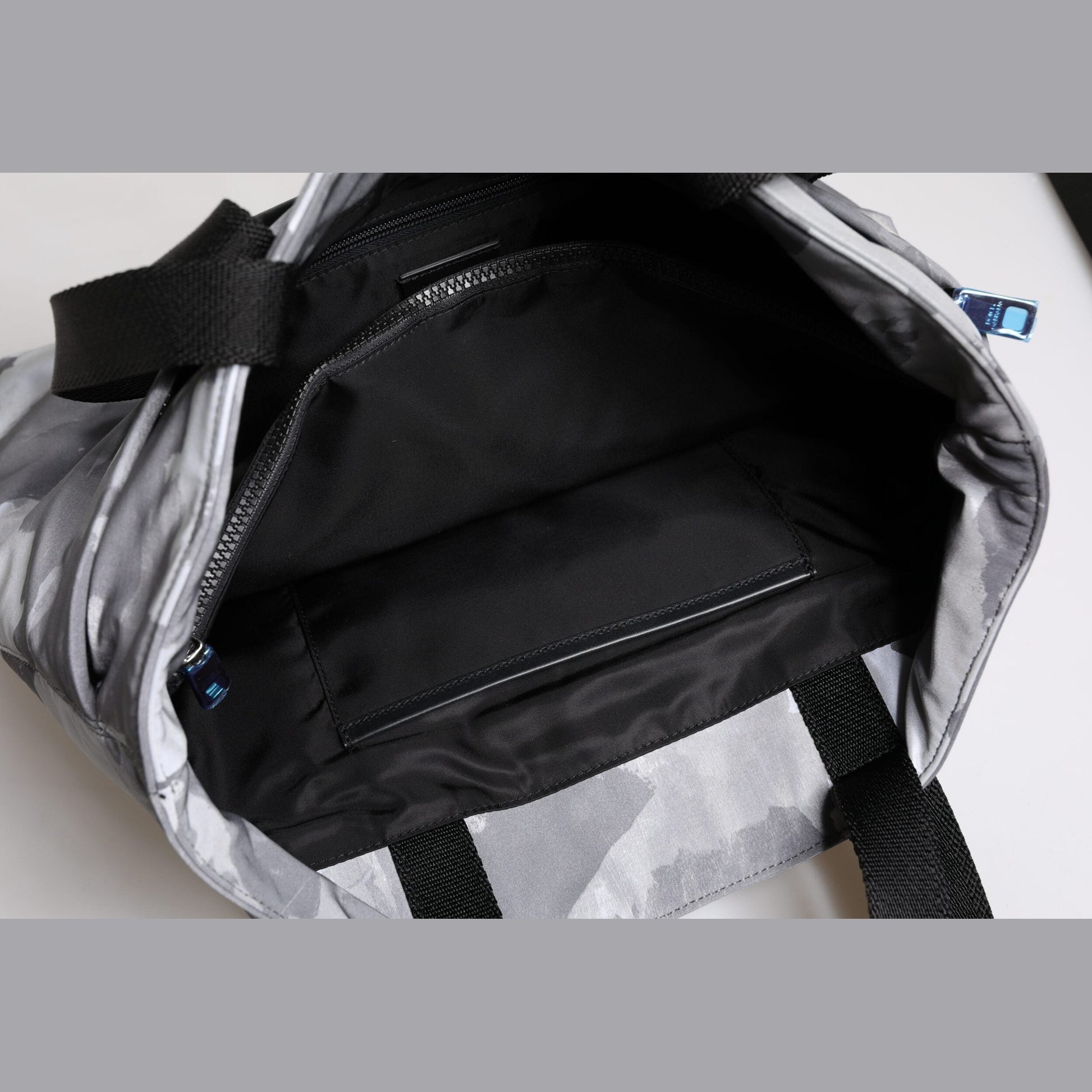 Dolce & Gabbana Gray Camo Cotton Multiple Compartments Tote Bag Dolce & Gabbana