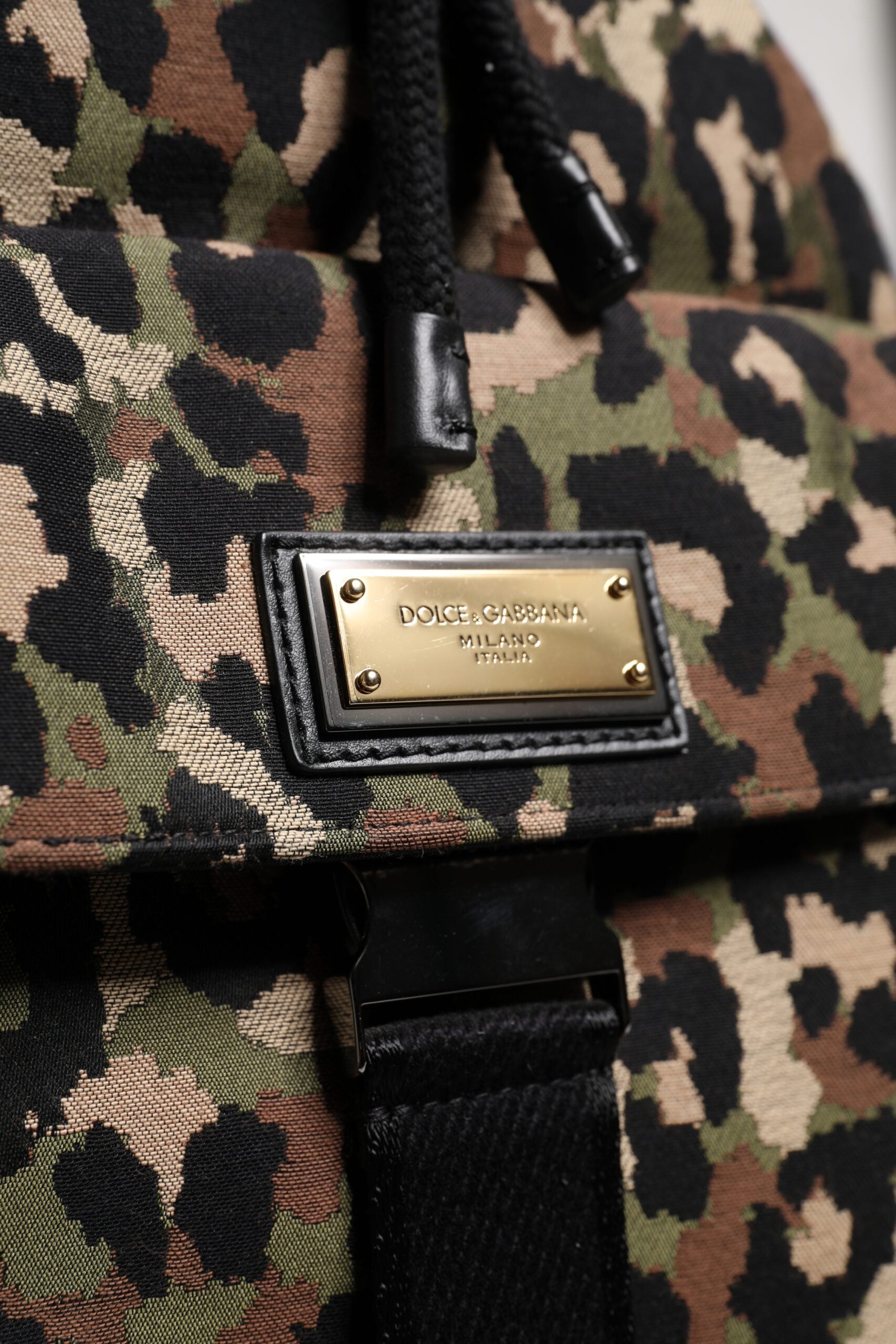 Dolce & Gabbana Multicolor Leopard Cotton Shoulder Bucket Bag Dolce & Gabbana