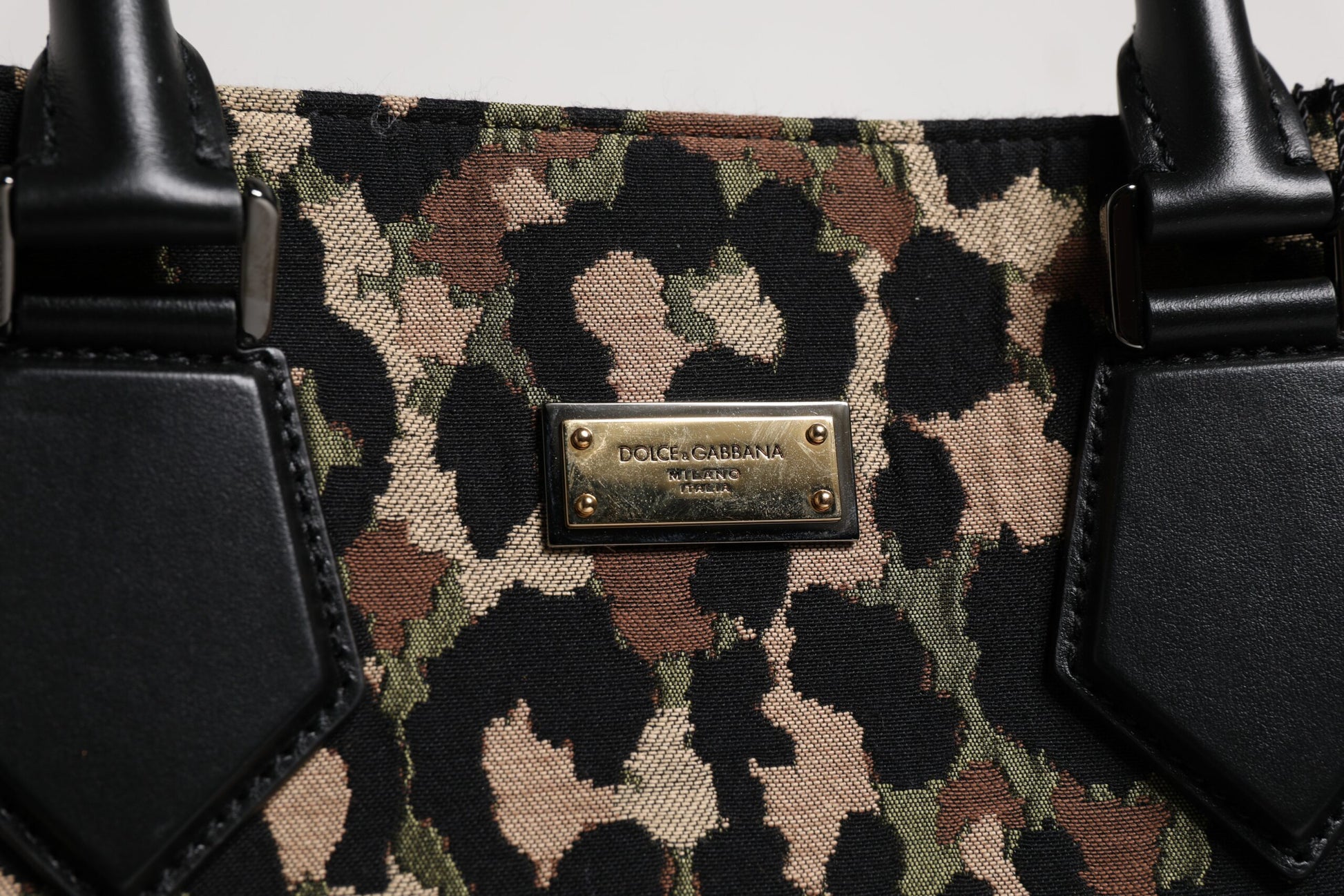 Dolce & Gabbana Multicolor Leopard Shopping Tote Shoulder Bag Dolce & Gabbana