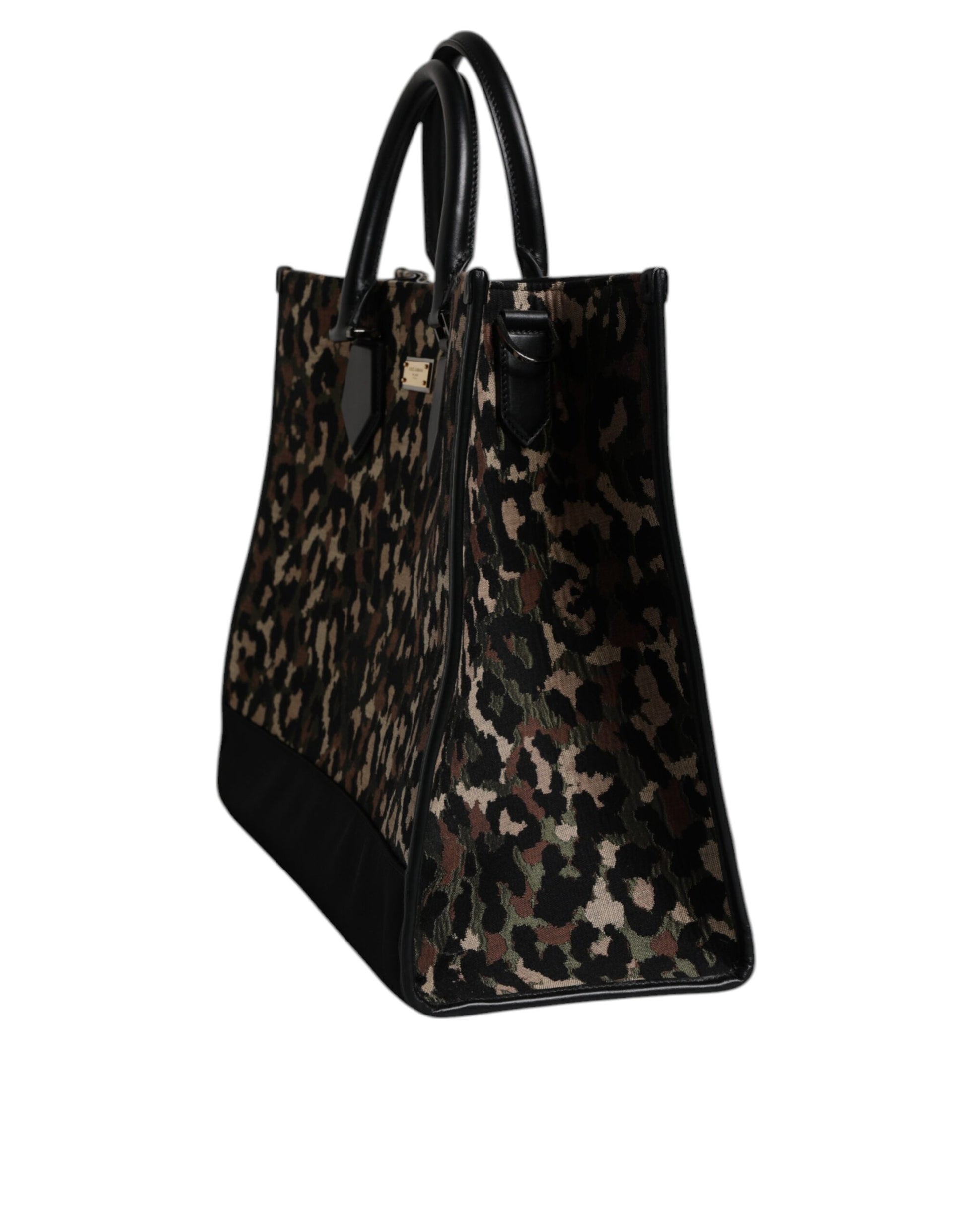 Dolce & Gabbana Multicolor Leopard Shopping Tote Shoulder Bag Dolce & Gabbana