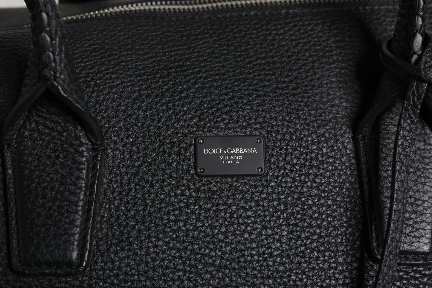 Dolce & Gabbana Black Calfskin Leather Hand Shoulder Duffle Bag Dolce & Gabbana