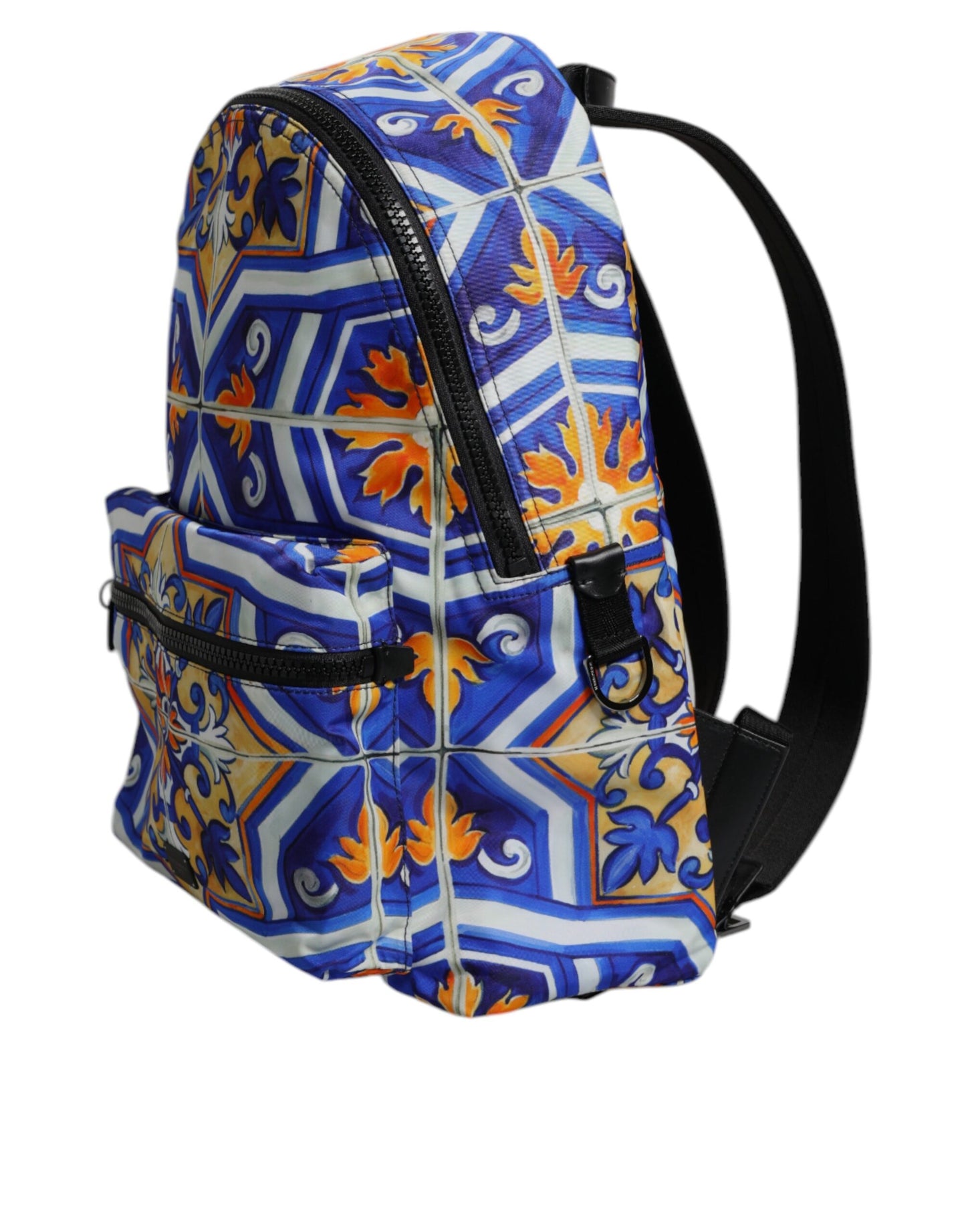 Dolce & Gabbana Multicolor Majolica Print Nylon Travel Backpack Bag Dolce & Gabbana