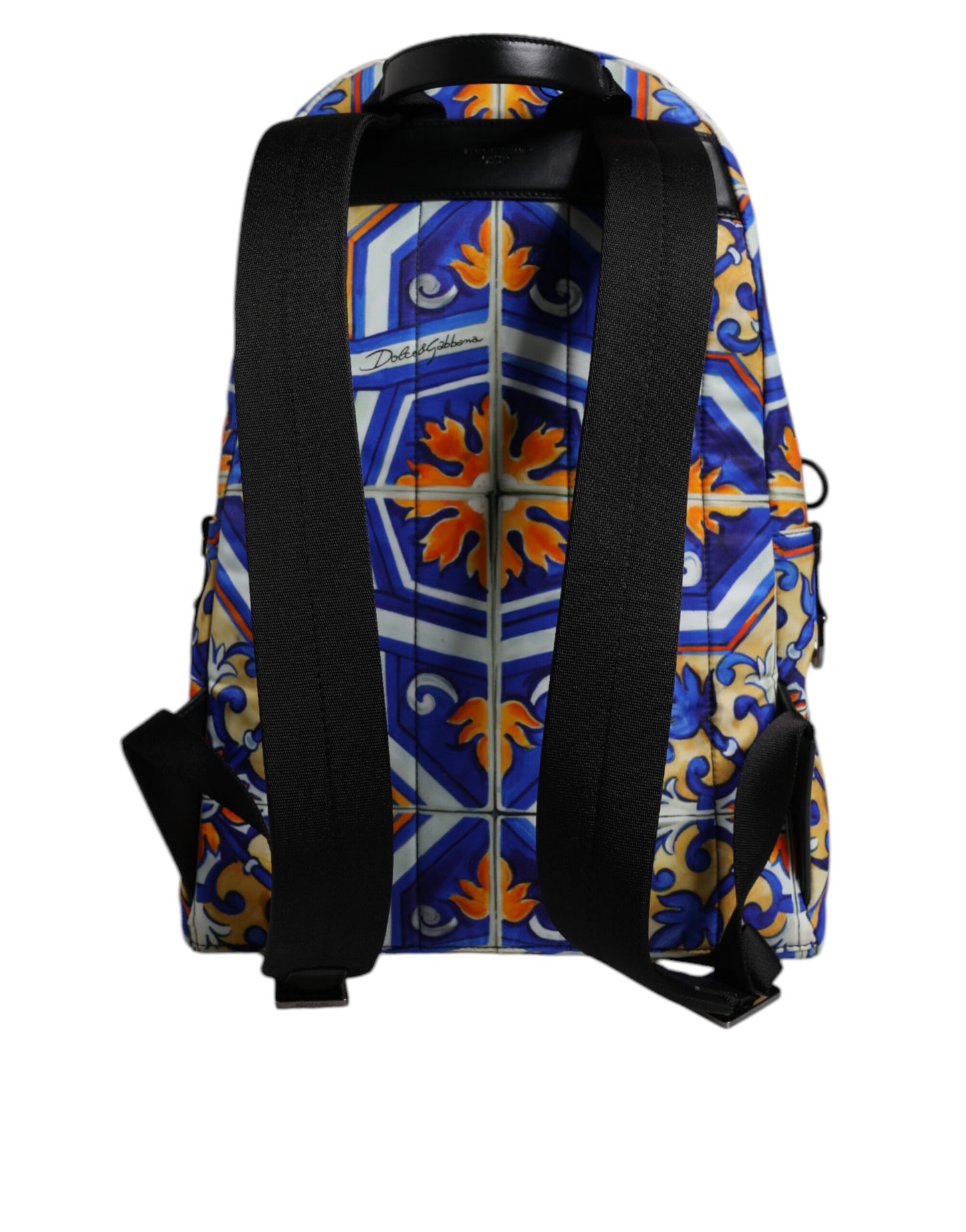 Dolce & Gabbana Multicolor Majolica Print Nylon Travel Backpack Bag Dolce & Gabbana