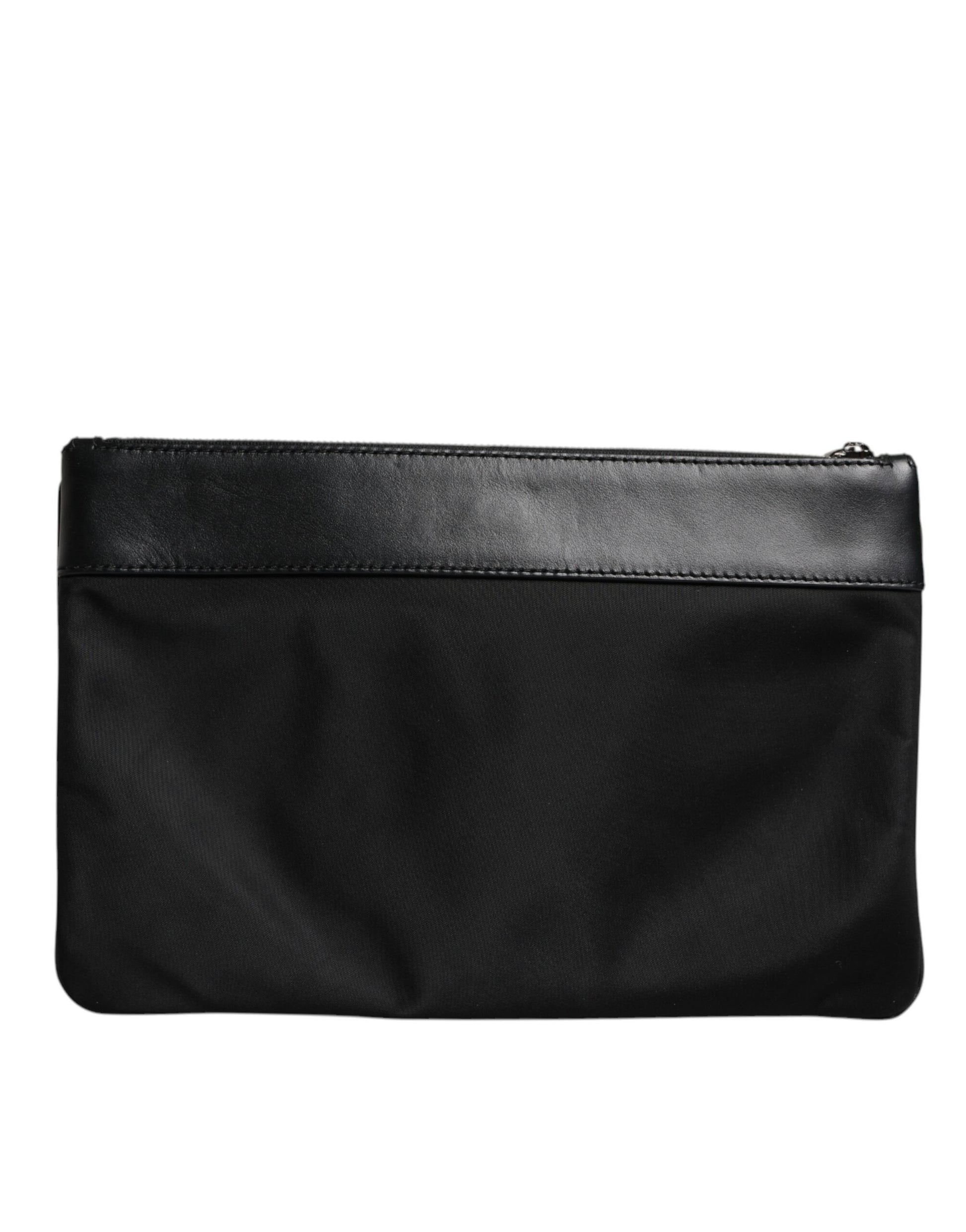 Dolce & Gabbana Multicolor Leopard Jacquard Print Logo Plaque Pouch Bag Dolce & Gabbana