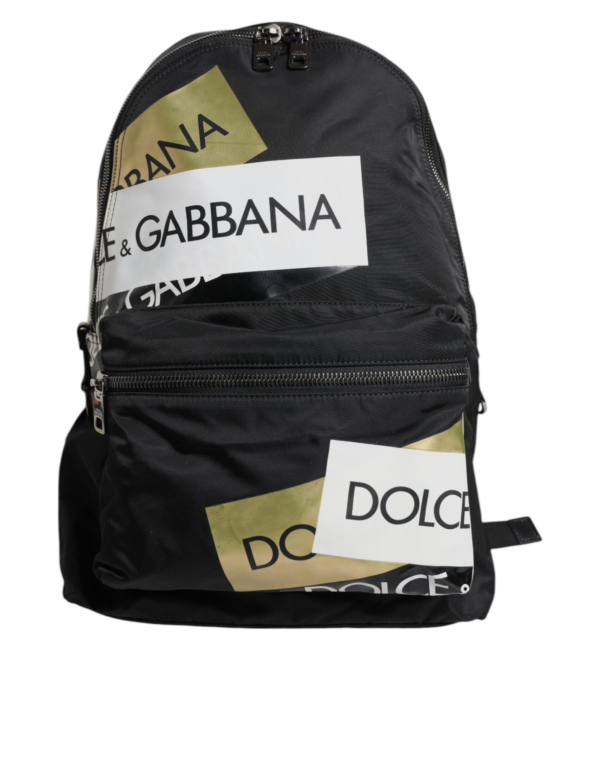 Dolce & Gabbana Black Logo Tape Polyamide School Travel Backpack Bag Dolce & Gabbana