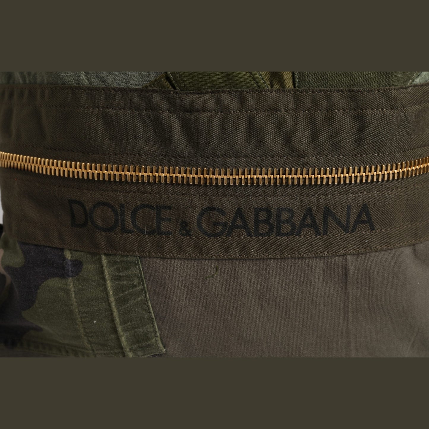 Dolce & Gabbana Military Green Patchwork Rucksack Backpack Bag