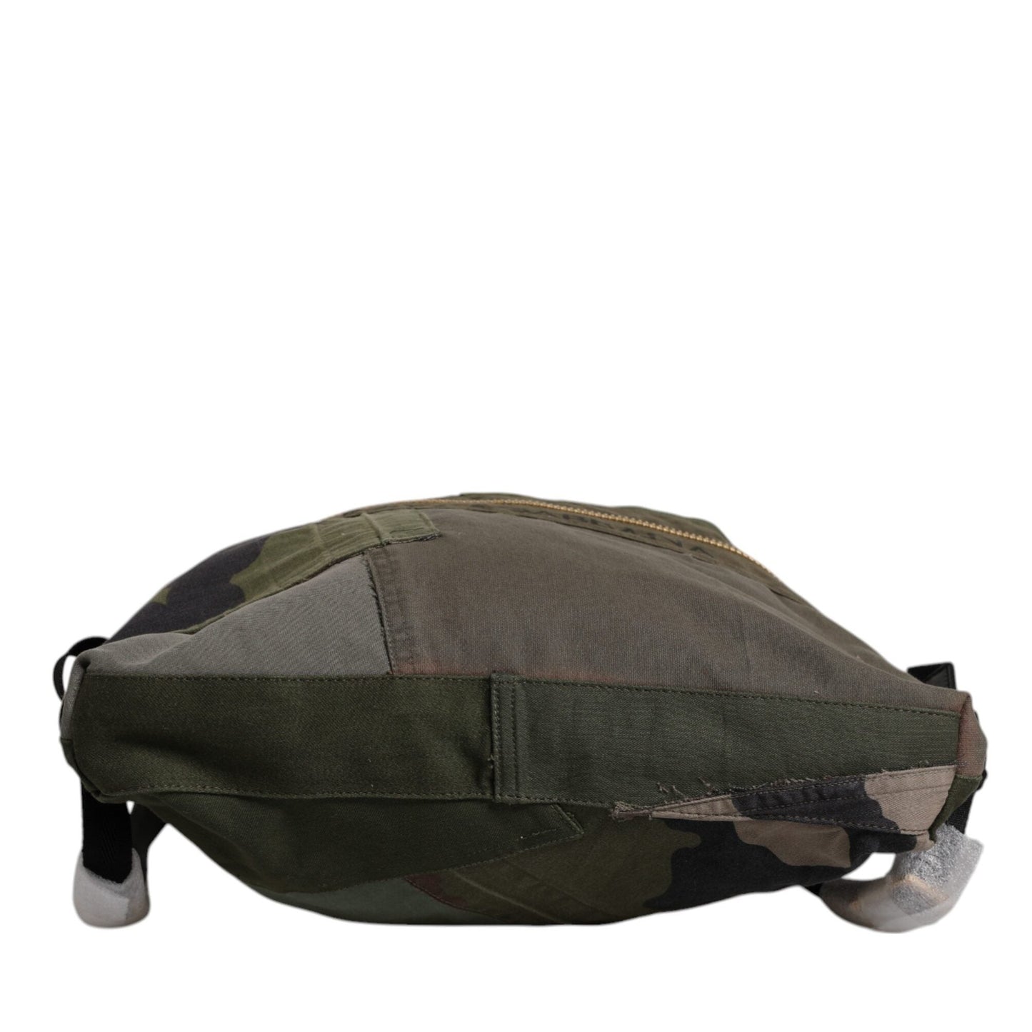 Dolce & Gabbana Military Green Patchwork Rucksack Backpack Bag