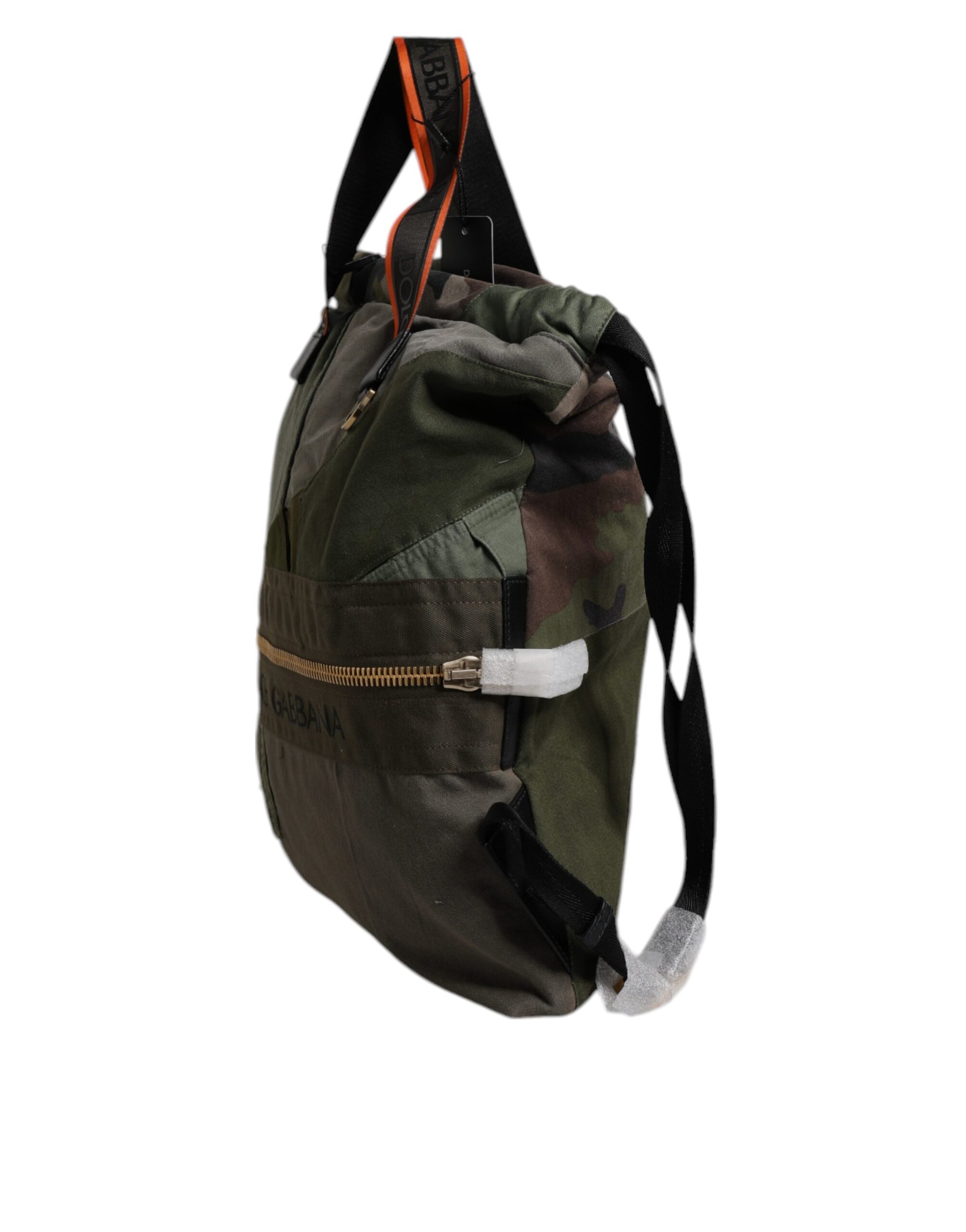Dolce & Gabbana Military Green Patchwork Rucksack Backpack Bag Dolce & Gabbana
