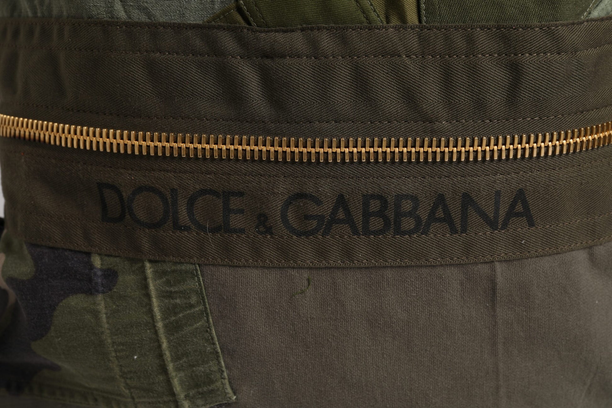 Dolce & Gabbana Military Green Patchwork Rucksack Backpack Bag Dolce & Gabbana