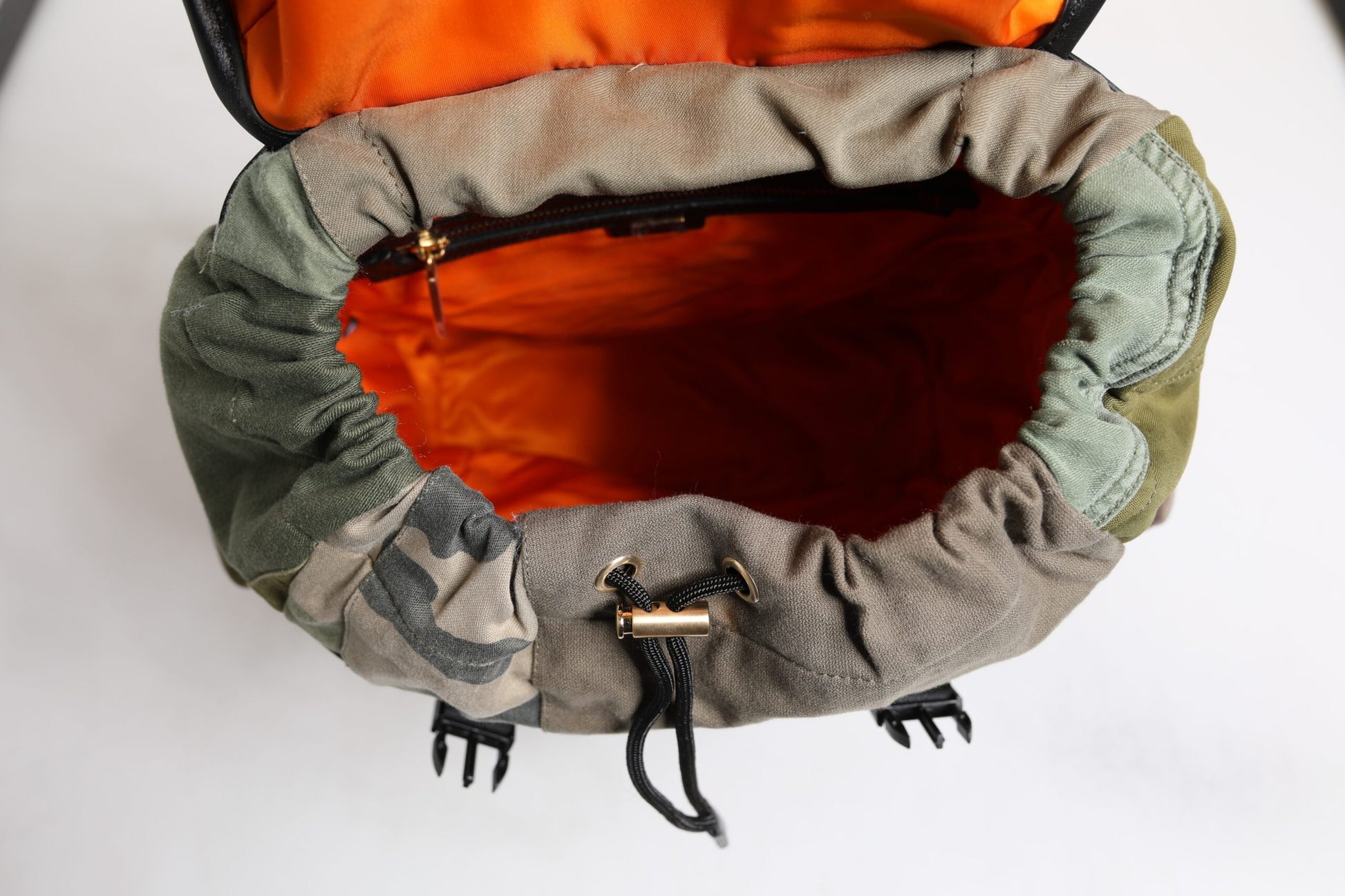 Dolce & Gabbana Military Green Patchwork Travel Backpack Bag Dolce & Gabbana