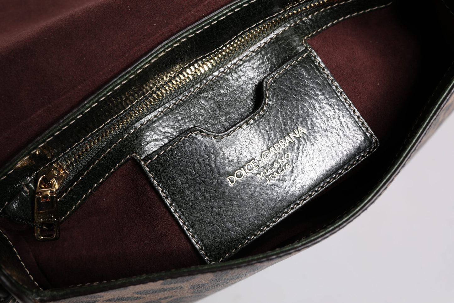 Dolce & Gabbana Black Brown Leopard Leather Shoulder Strap Bag Dolce & Gabbana