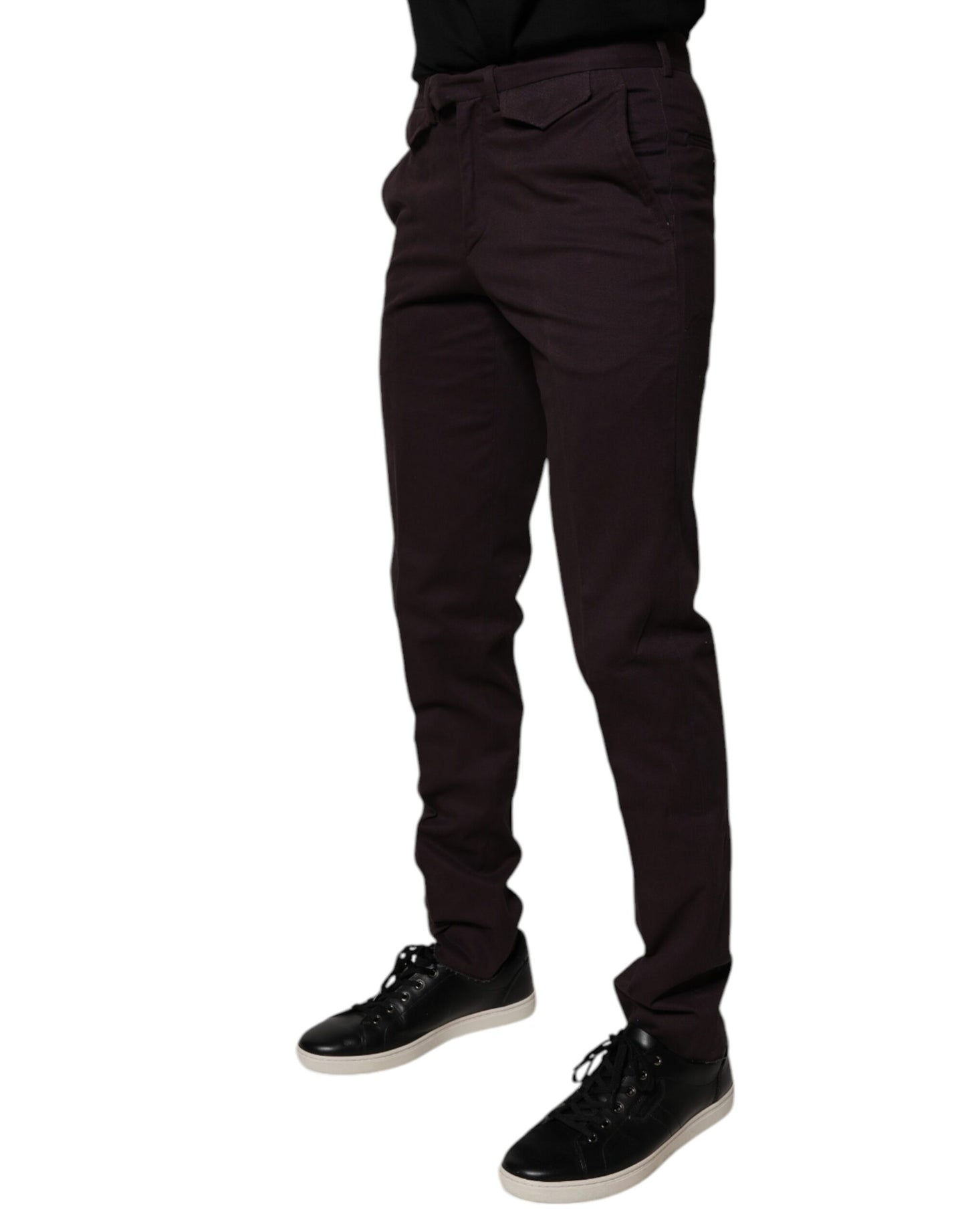 BENCIVENGA Brown Pure Cotton Slim Fit Men Dress Pants BENCIVENGA