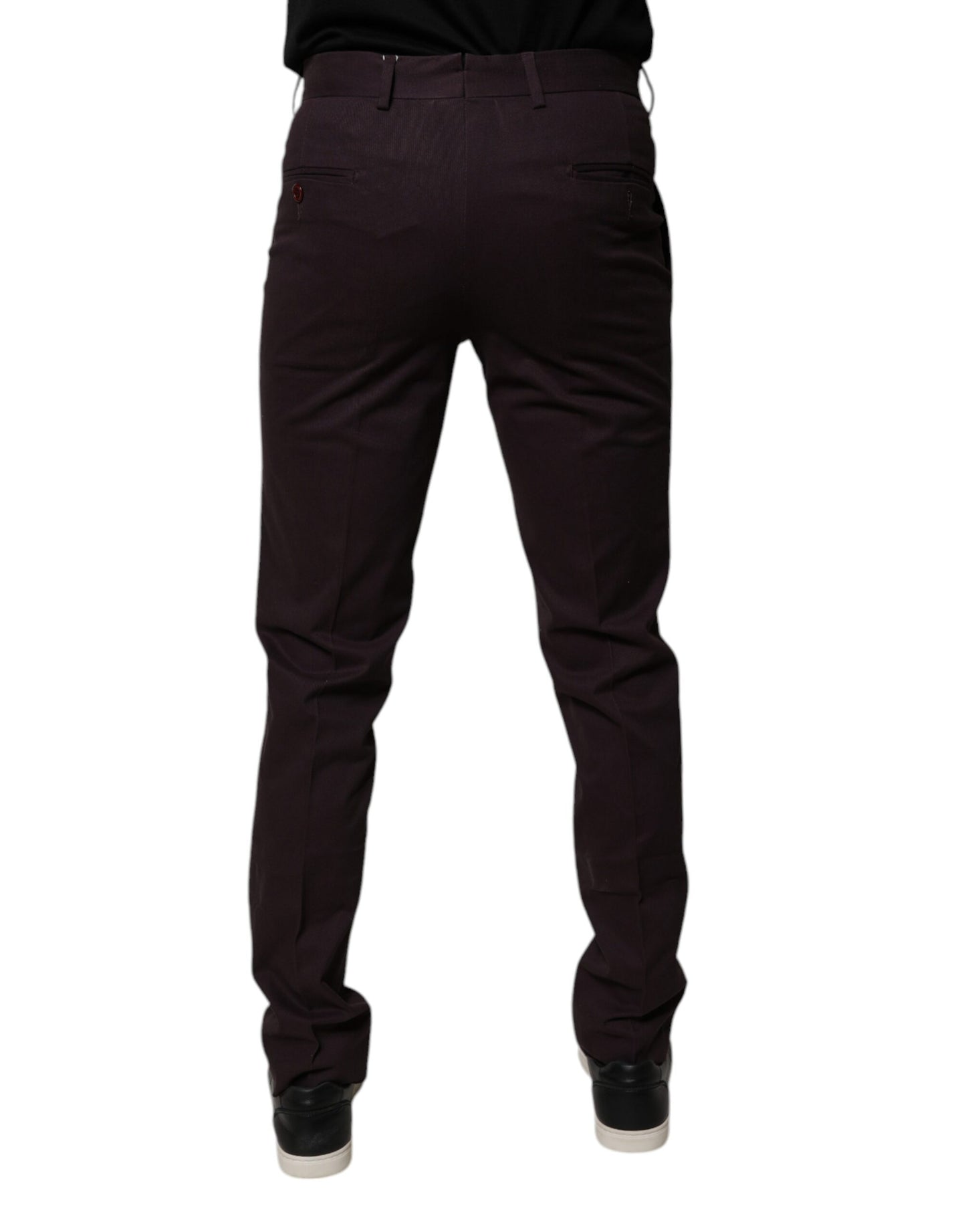 BENCIVENGA Brown Pure Cotton Slim Fit Men Dress Pants BENCIVENGA