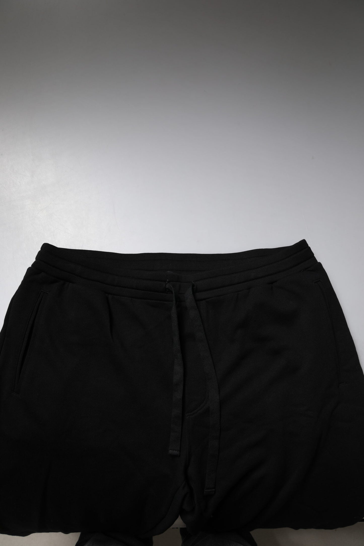 Dolce & Gabbana Black Cotton Crown Logo Jogger Pants Dolce & Gabbana