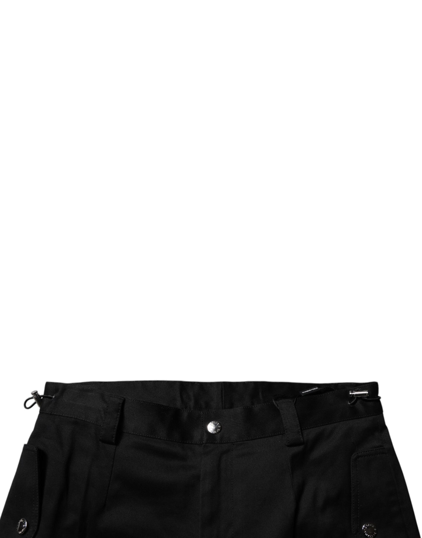 Dolce & Gabbana Black Cotton Cargo Tapered Pants Dolce & Gabbana
