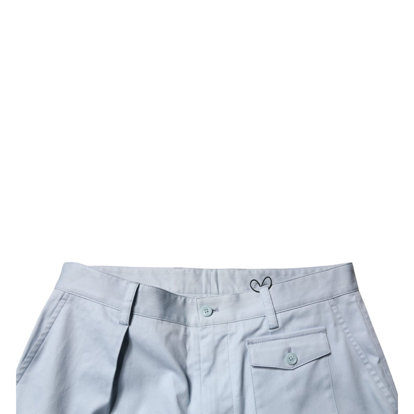 Dolce & Gabbana Light Blue Cotton Cargo Tapered Pants
